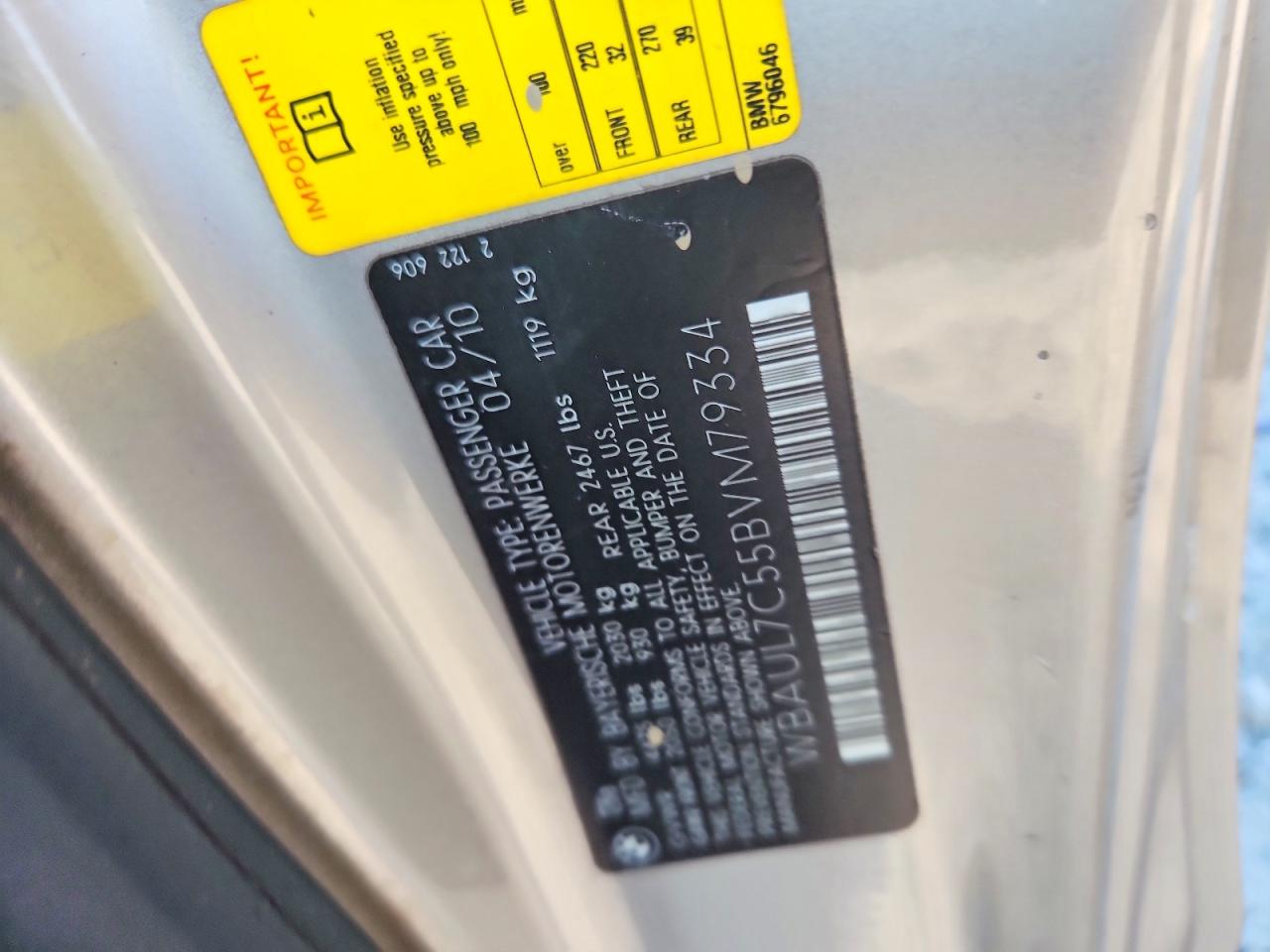 2011 Bmw 128 I Silver vin: WBAUL7C55BVM79334