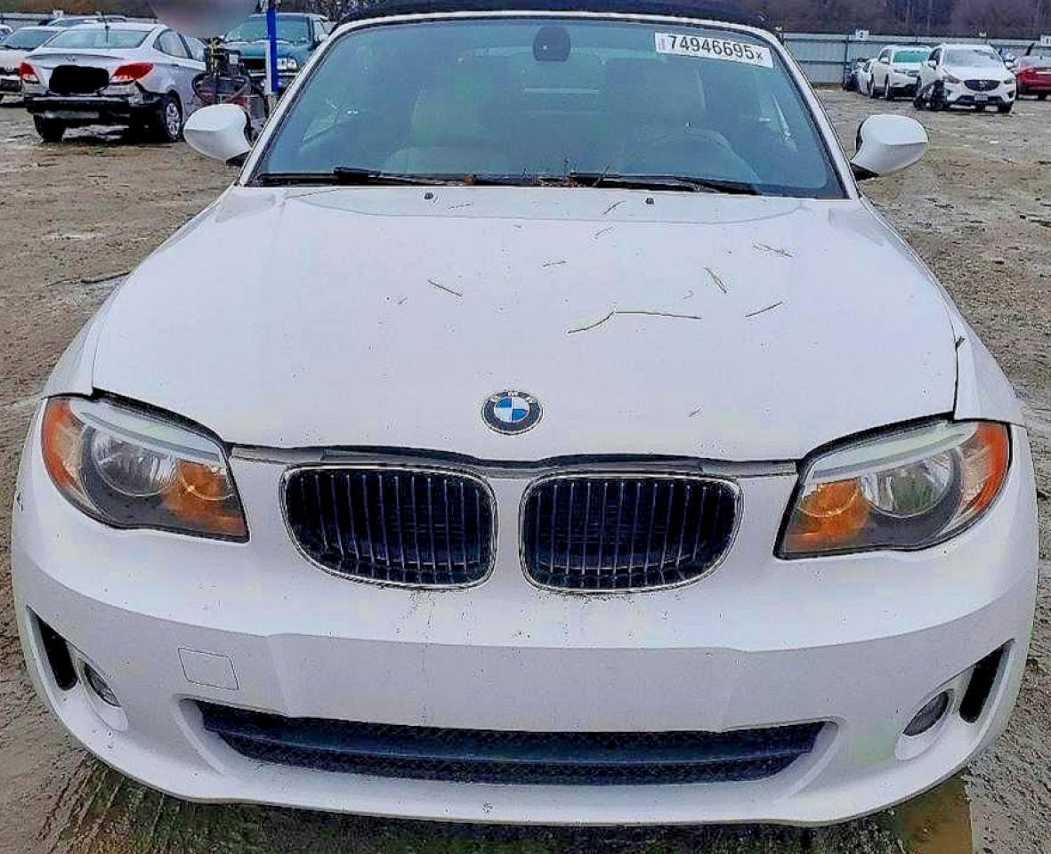 2013 Bmw 128 I White vin: WBAUL7C56DVU09246
