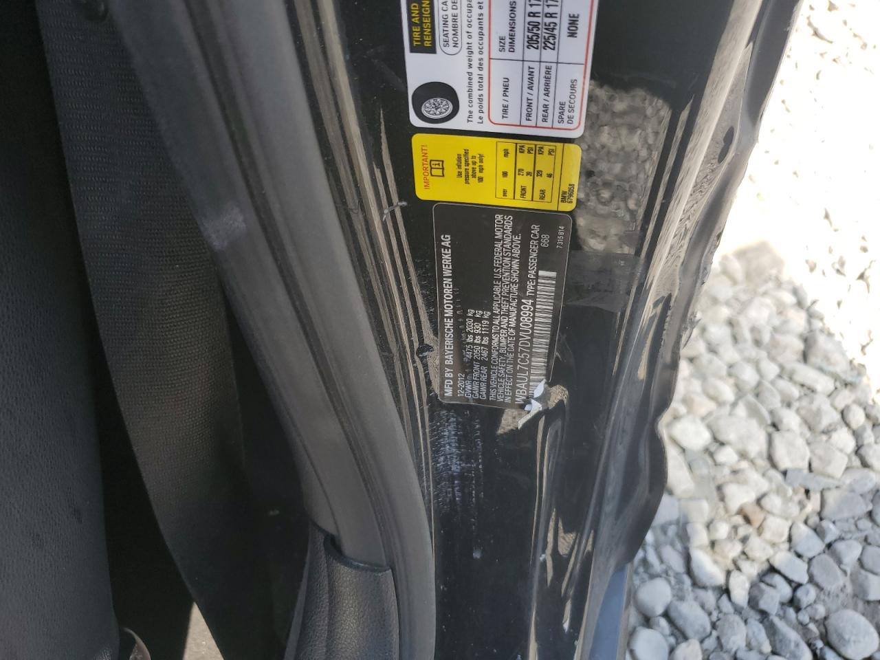 2013 Bmw 128 I Black vin: WBAUL7C57DVU08994