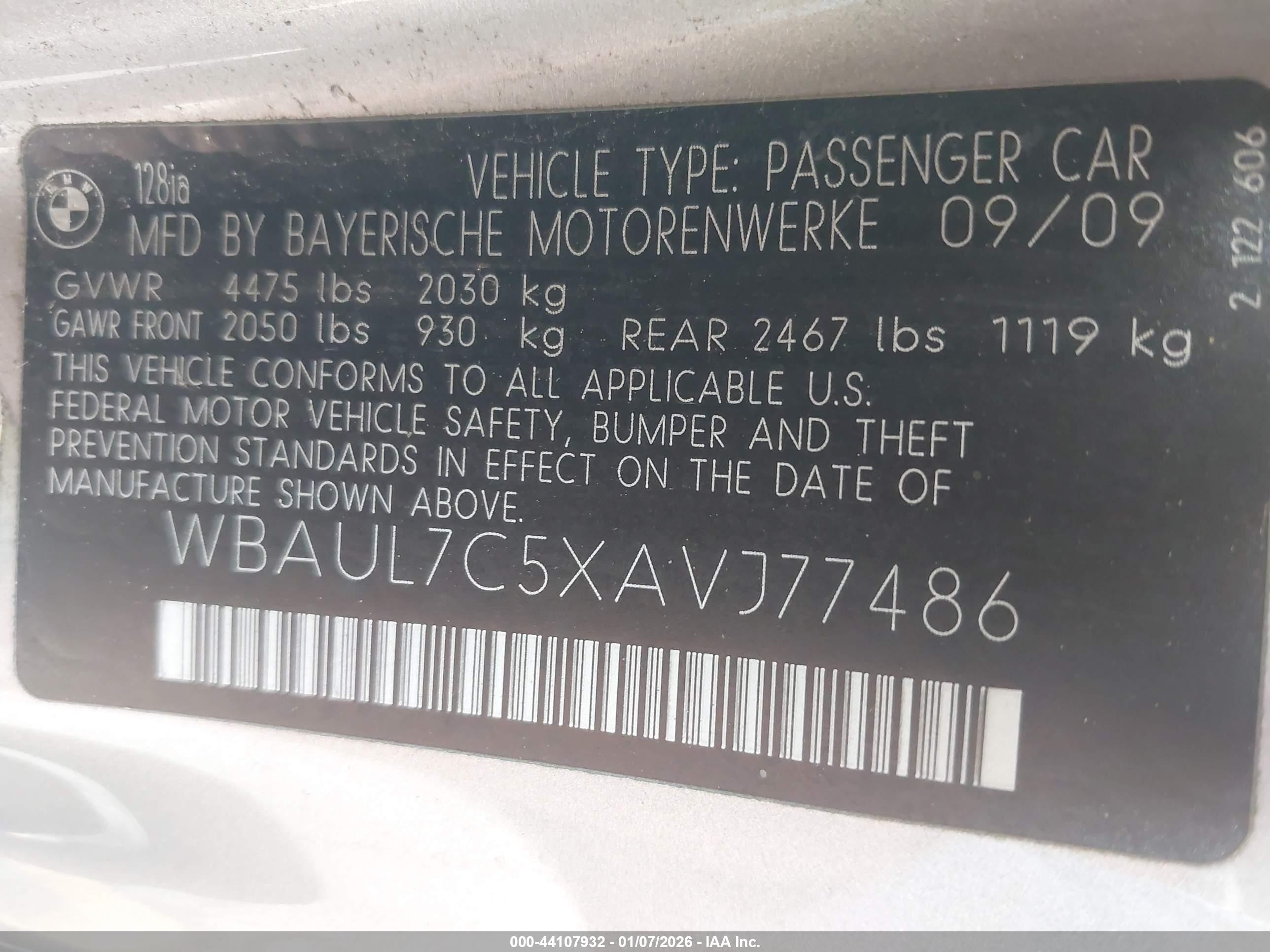 2010 Bmw 128i   Gold vin: WBAUL7C5XAVJ77486