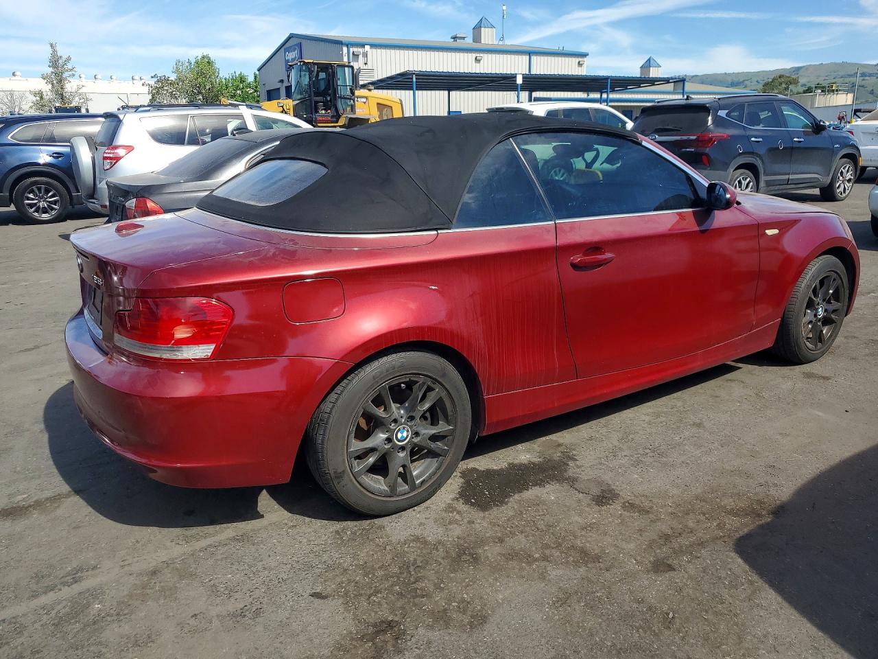 2008 Bmw 128 I Red vin: WBAUN13518VH79875