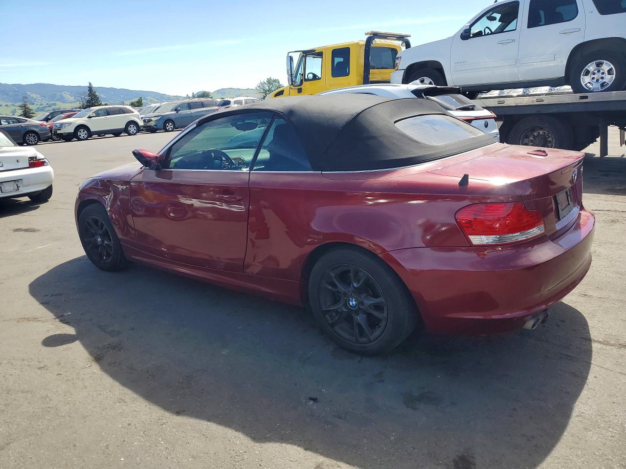 2008 Bmw 128 I Red vin: WBAUN13518VH79875