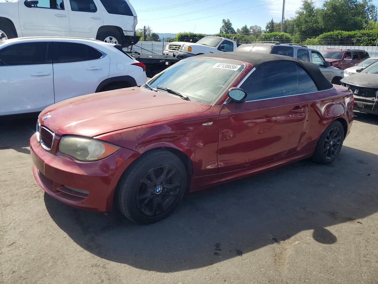 2008 Bmw 128 I Red vin: WBAUN13518VH79875