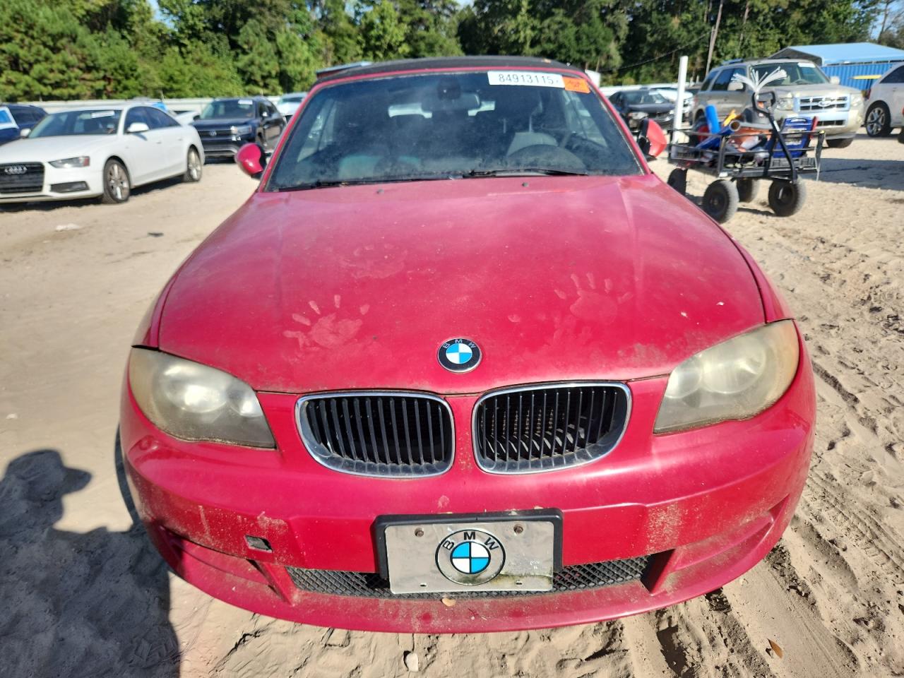 2008 Bmw 128 I Red vin: WBAUN13578VH79928
