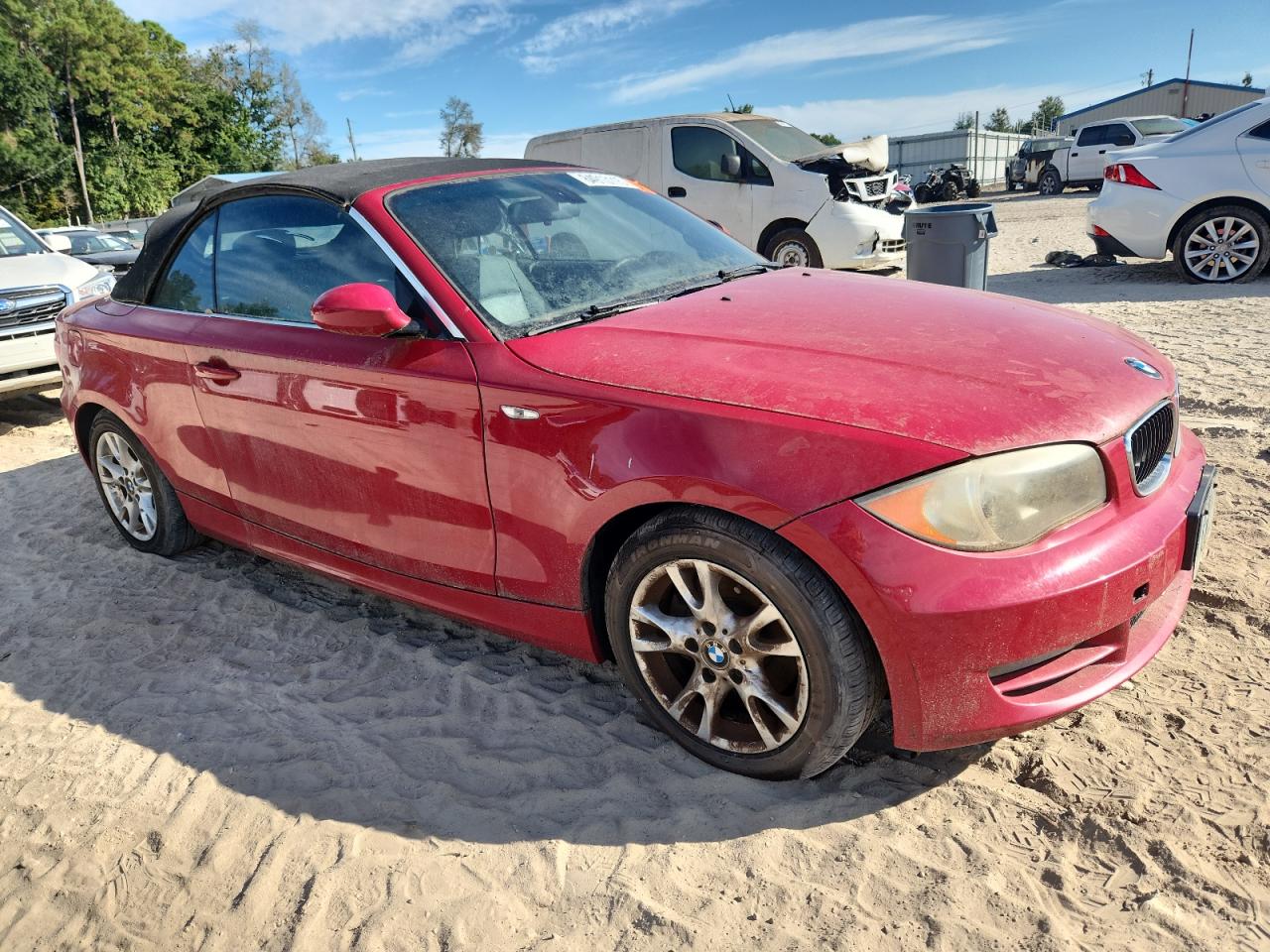 2008 Bmw 128 I Red vin: WBAUN13578VH79928