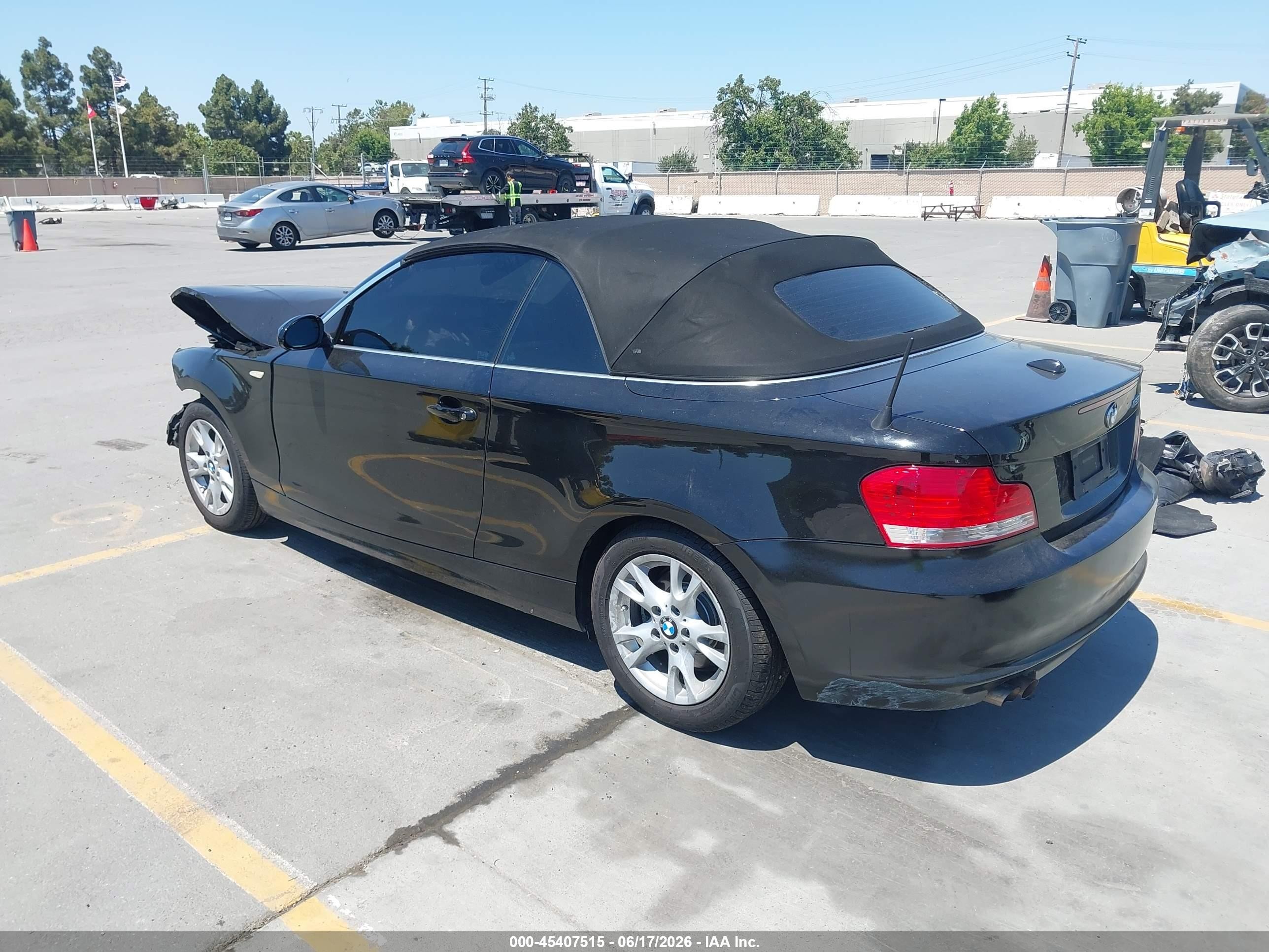 2008 Bmw 128i   Черный vin: WBAUN13598VH80384