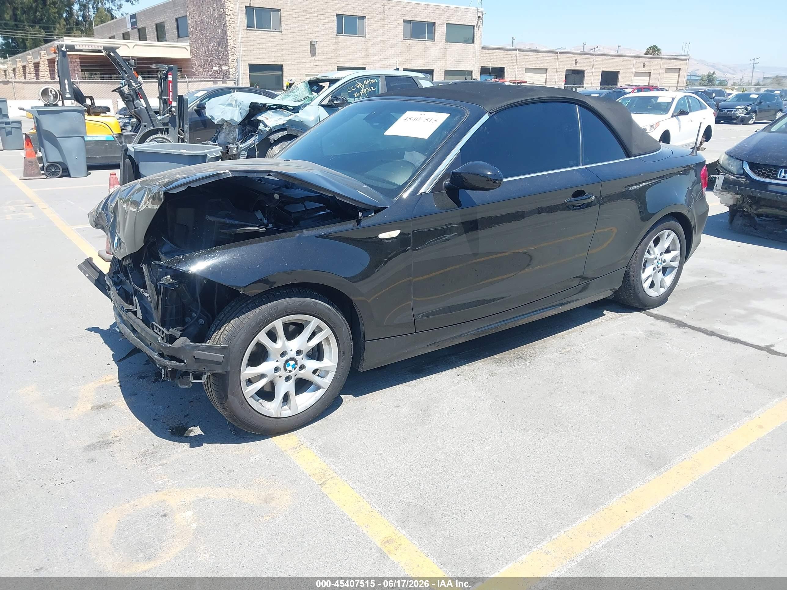 2008 Bmw 128i   Черный vin: WBAUN13598VH80384