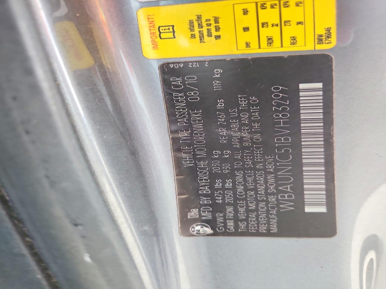 2011 Bmw 128 I Gray vin: WBAUN1C51BVH83299