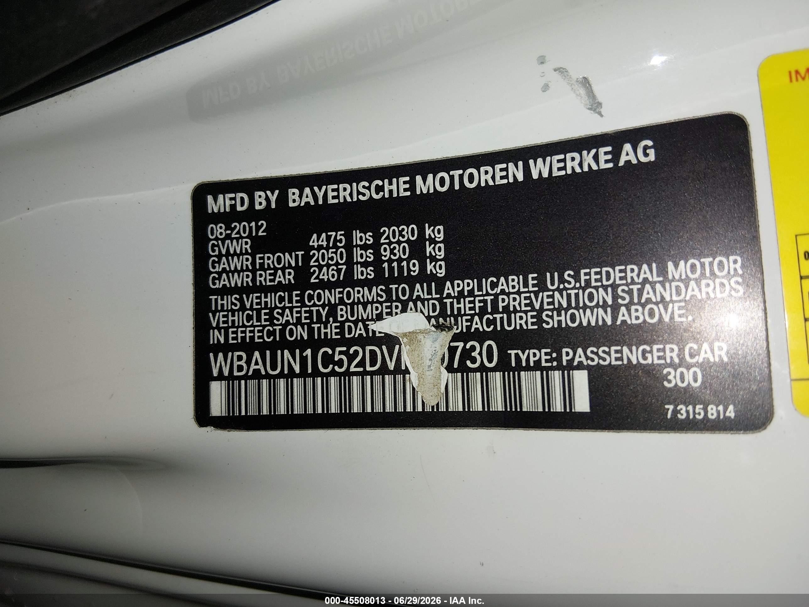 2013 Bmw 128i White vin: WBAUN1C52DVR00730