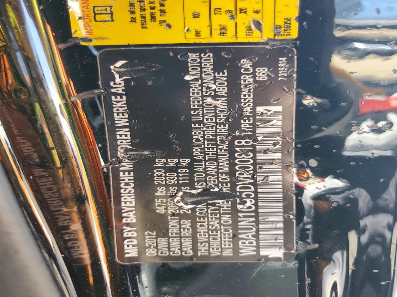 2013 Bmw 128 I Black vin: WBAUN1C55DVR00818