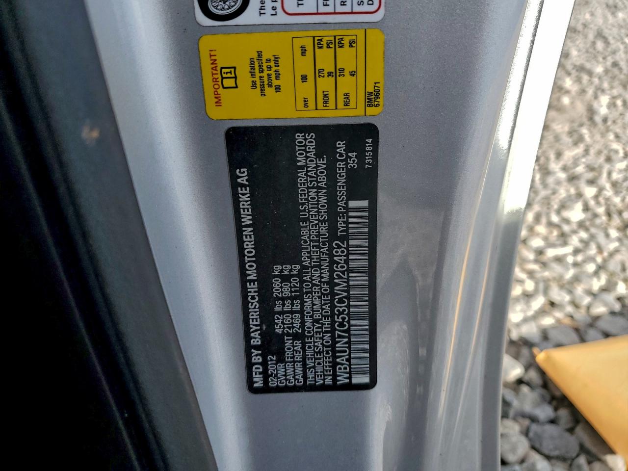 2012 Bmw 135 I Silver vin: WBAUN7C53CVM26482