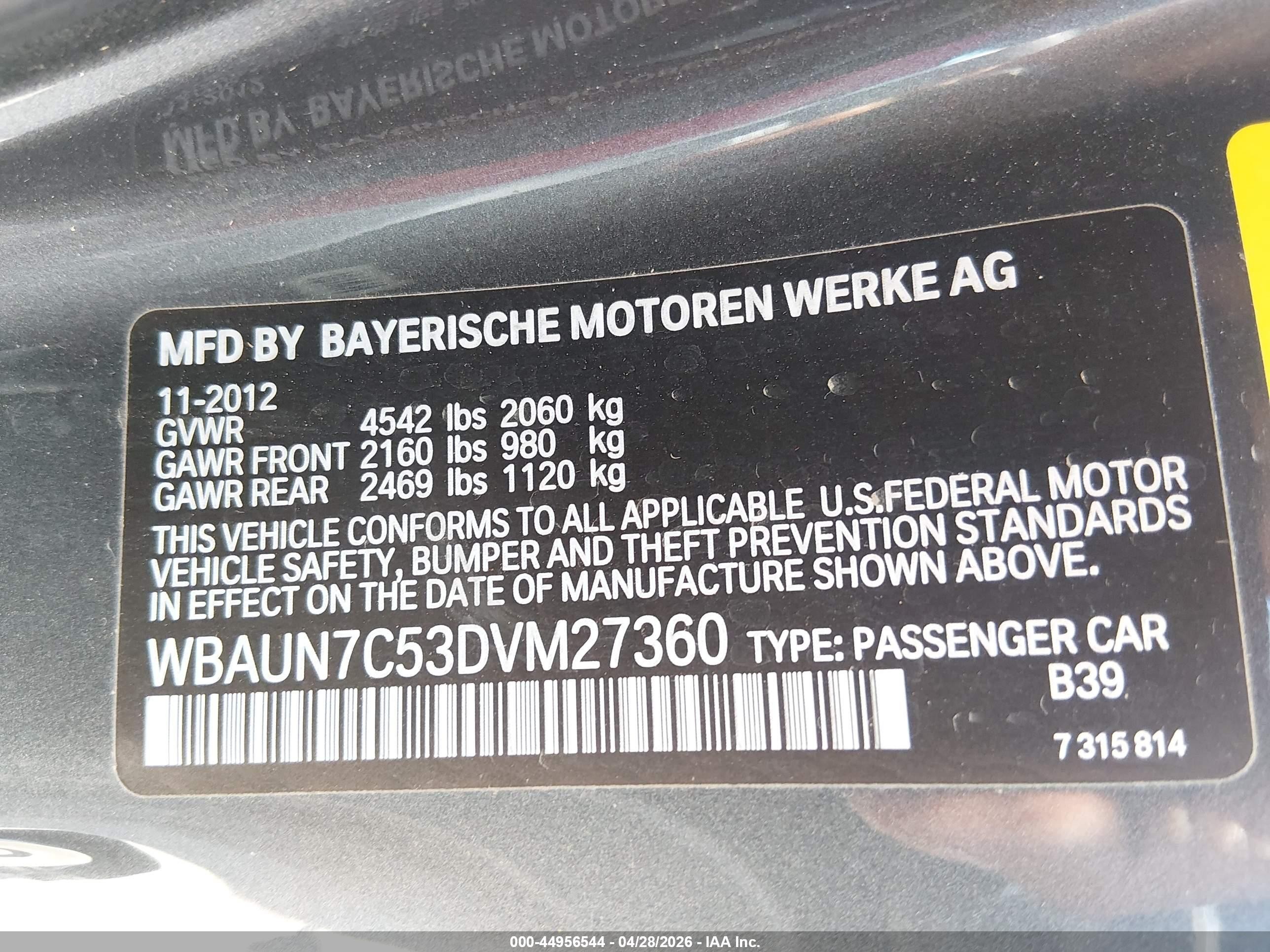 2013 Bmw 135i   Gray vin: WBAUN7C53DVM27360