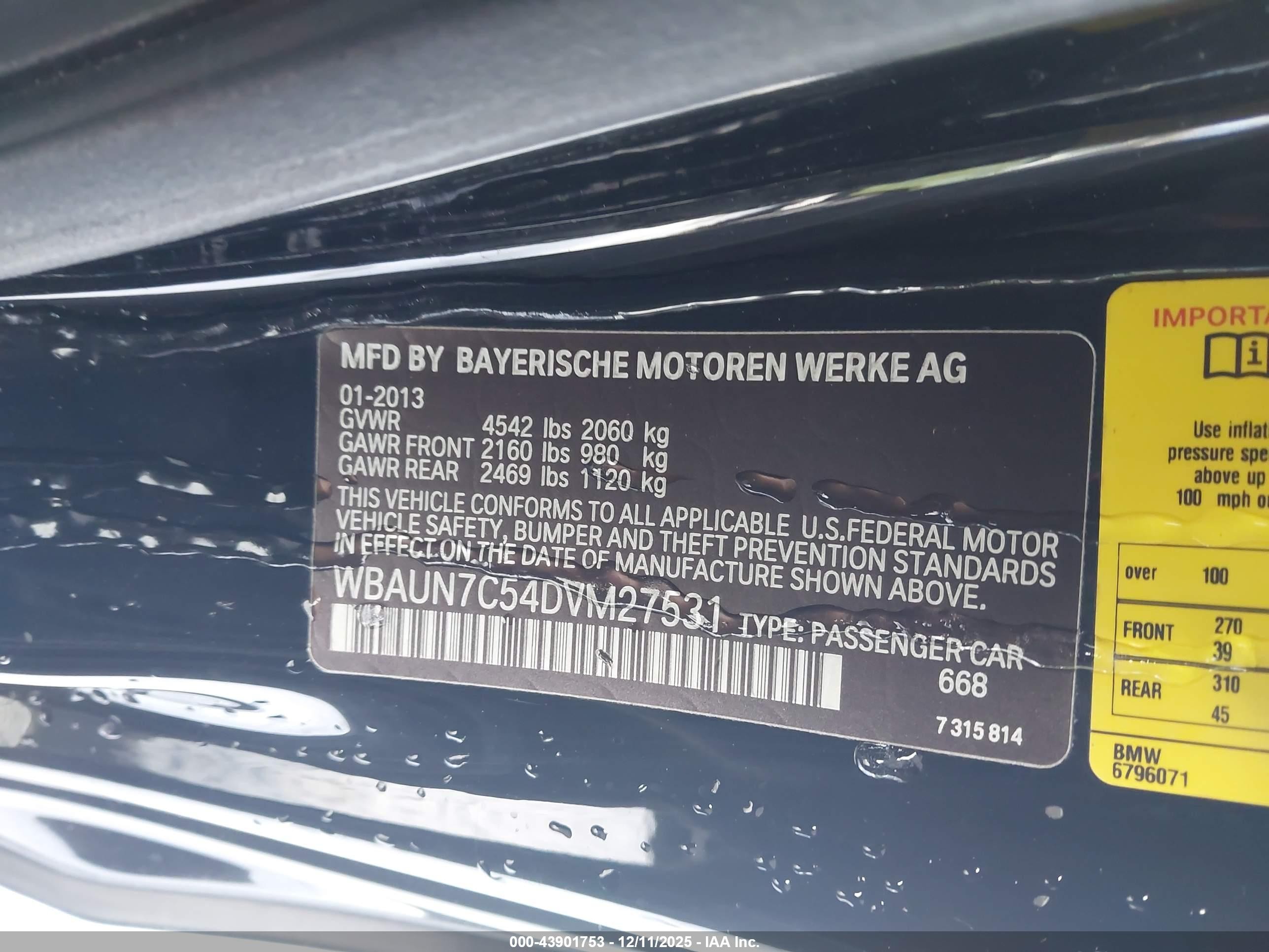 2013 Bmw 135i   Black vin: WBAUN7C54DVM27531