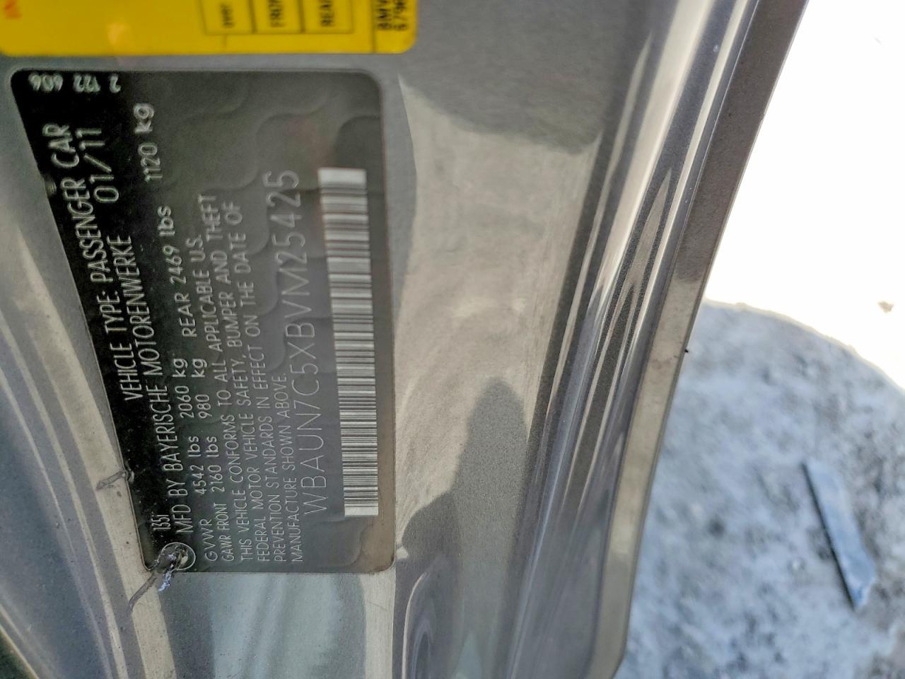 2011 Bmw 135 I Gray vin: WBAUN7C5XBVM25425