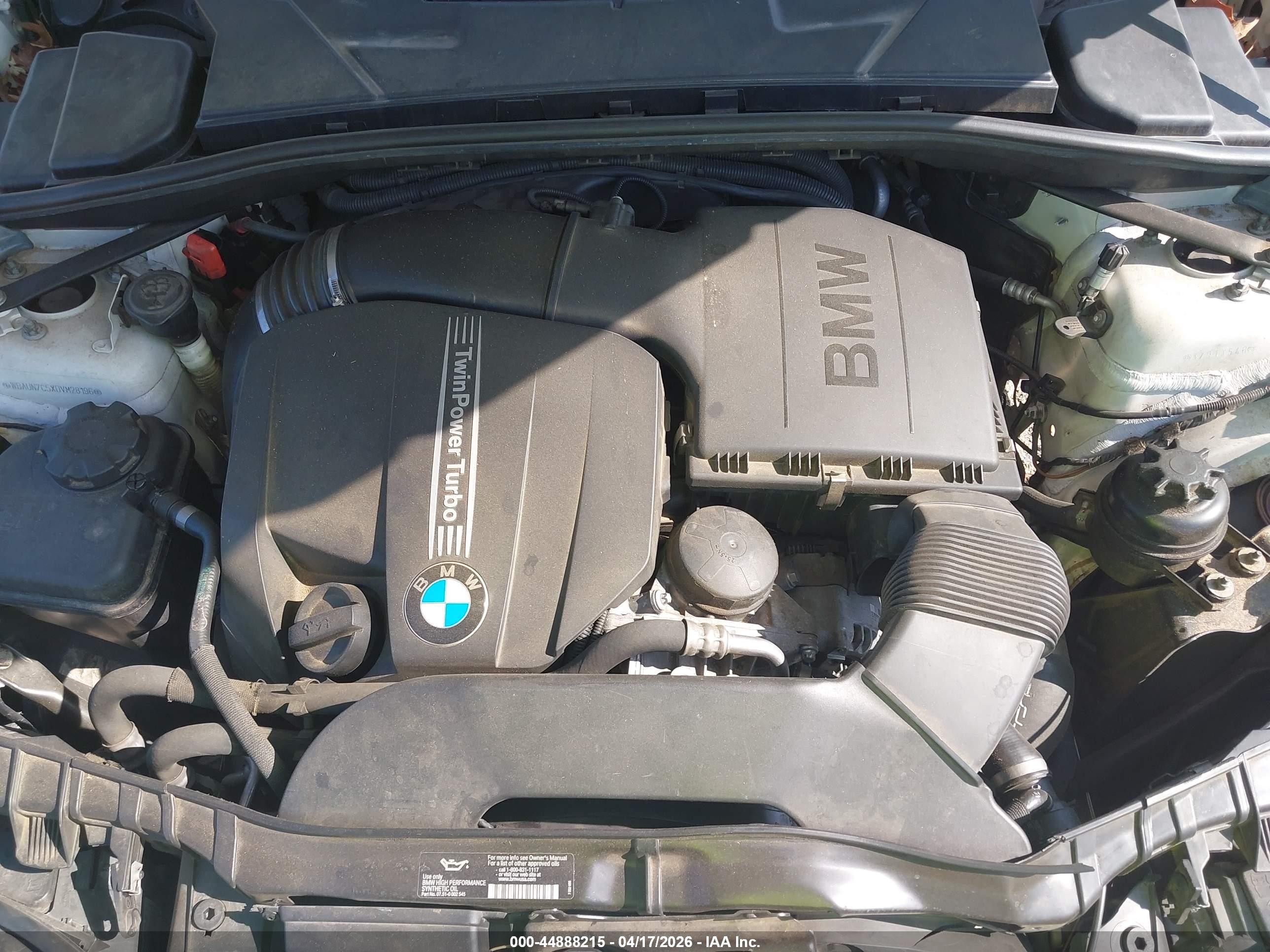 2013 Bmw 135i   White vin: WBAUN7C5XDVM28196