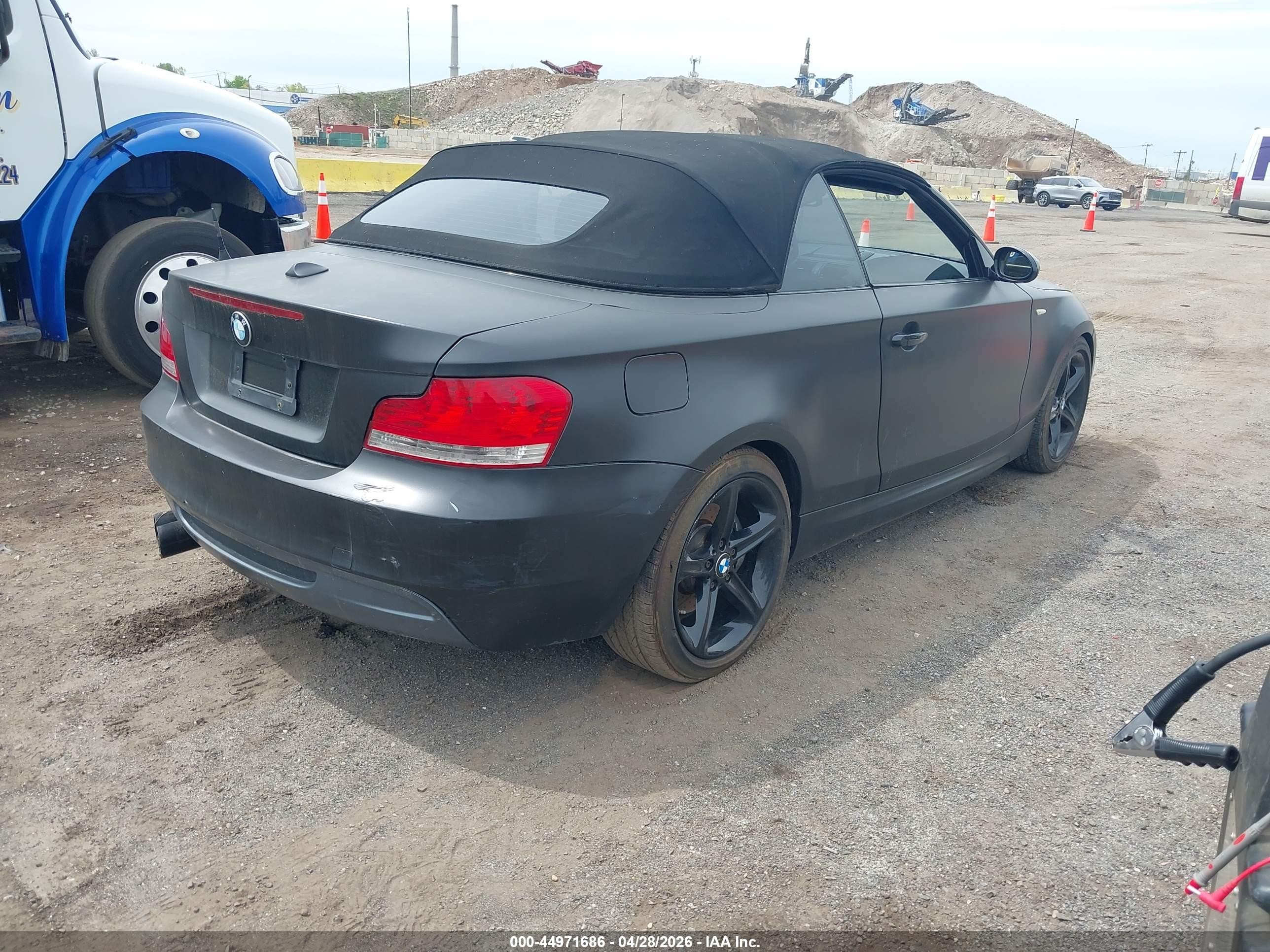 2008 Bmw 135i Black vin: WBAUN93508VF55043