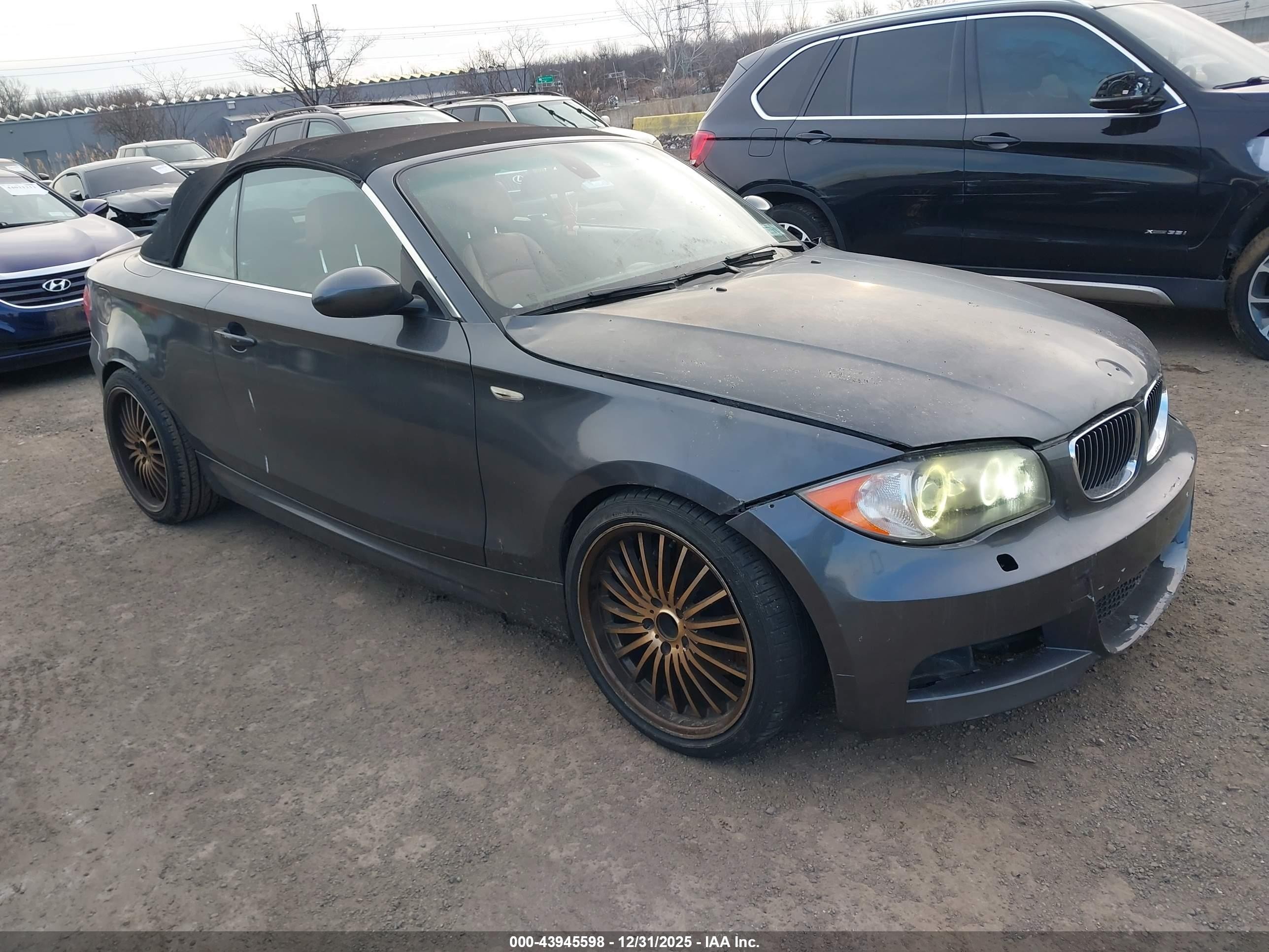 2008 Bmw 135i   Gray vin: WBAUN93528VF55531