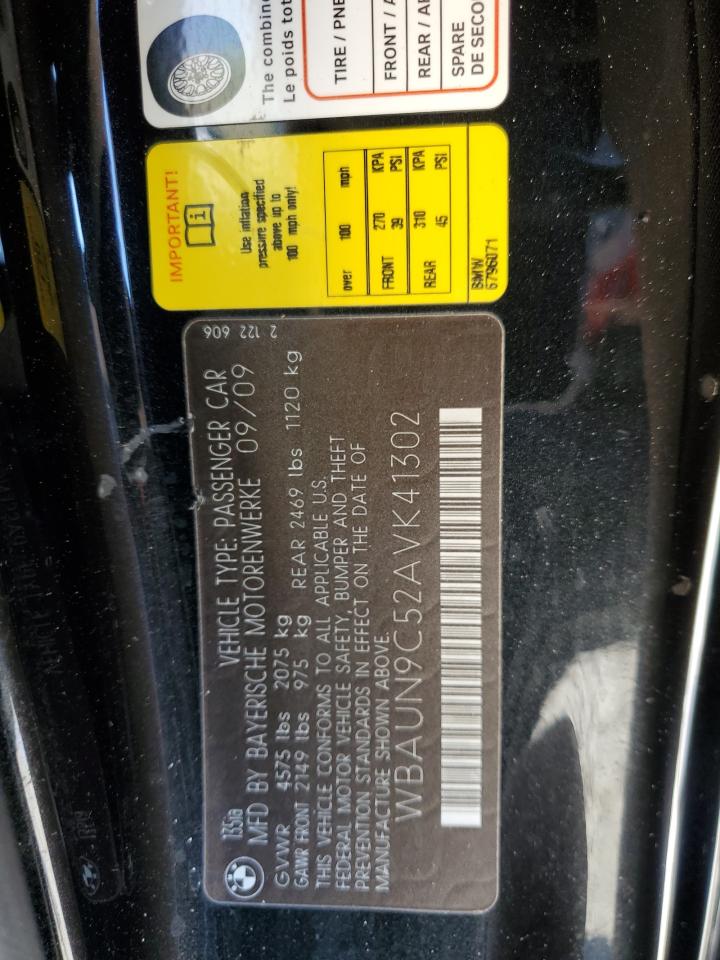 2010 Bmw 135 I Black vin: WBAUN9C52AVK41302