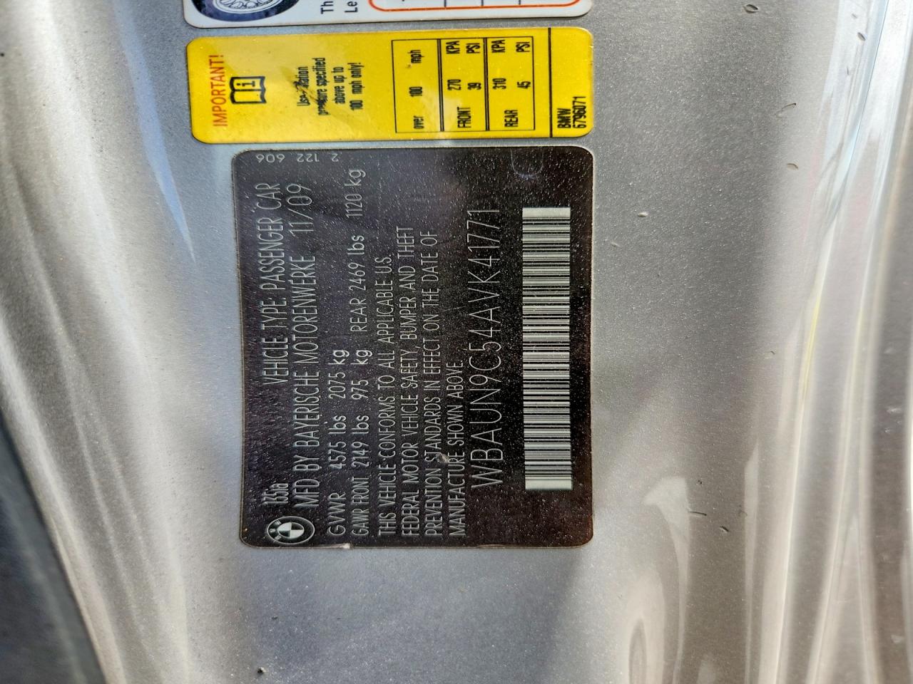 2010 Bmw 135 I Gray vin: WBAUN9C54AVK41771