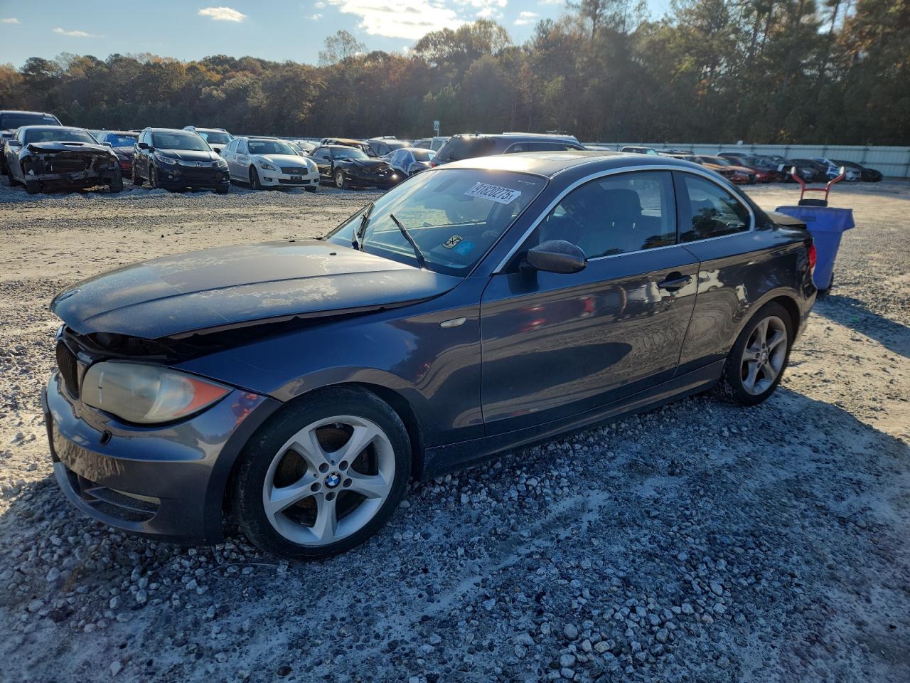 2008 Bmw 128 I Gray vin: WBAUP73508VF08965