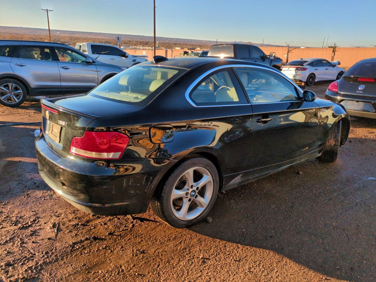 2008 Bmw 128 I Black vin: WBAUP73518VF06576