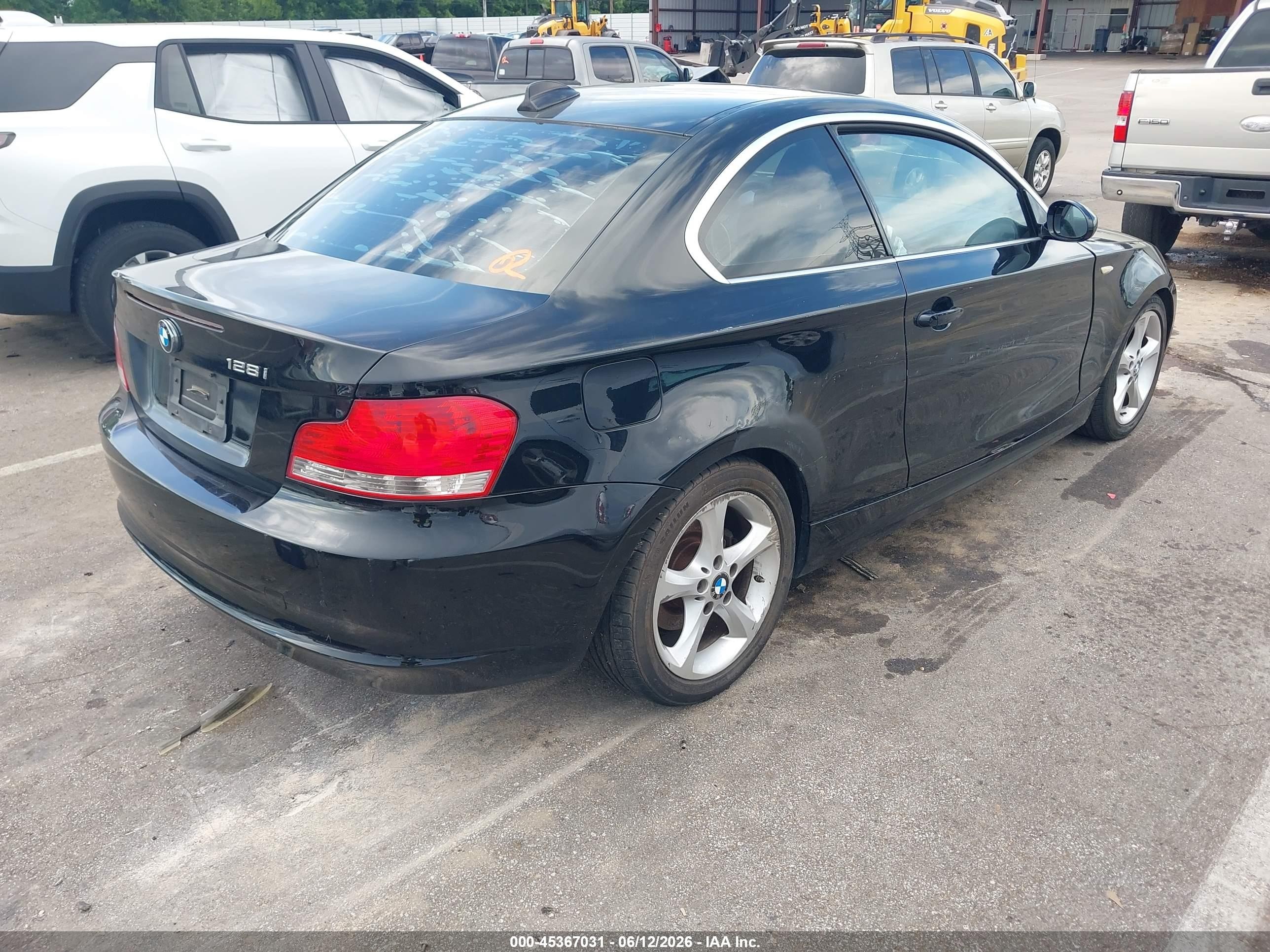 2009 Bmw 128i   Black vin: WBAUP73519VK75757