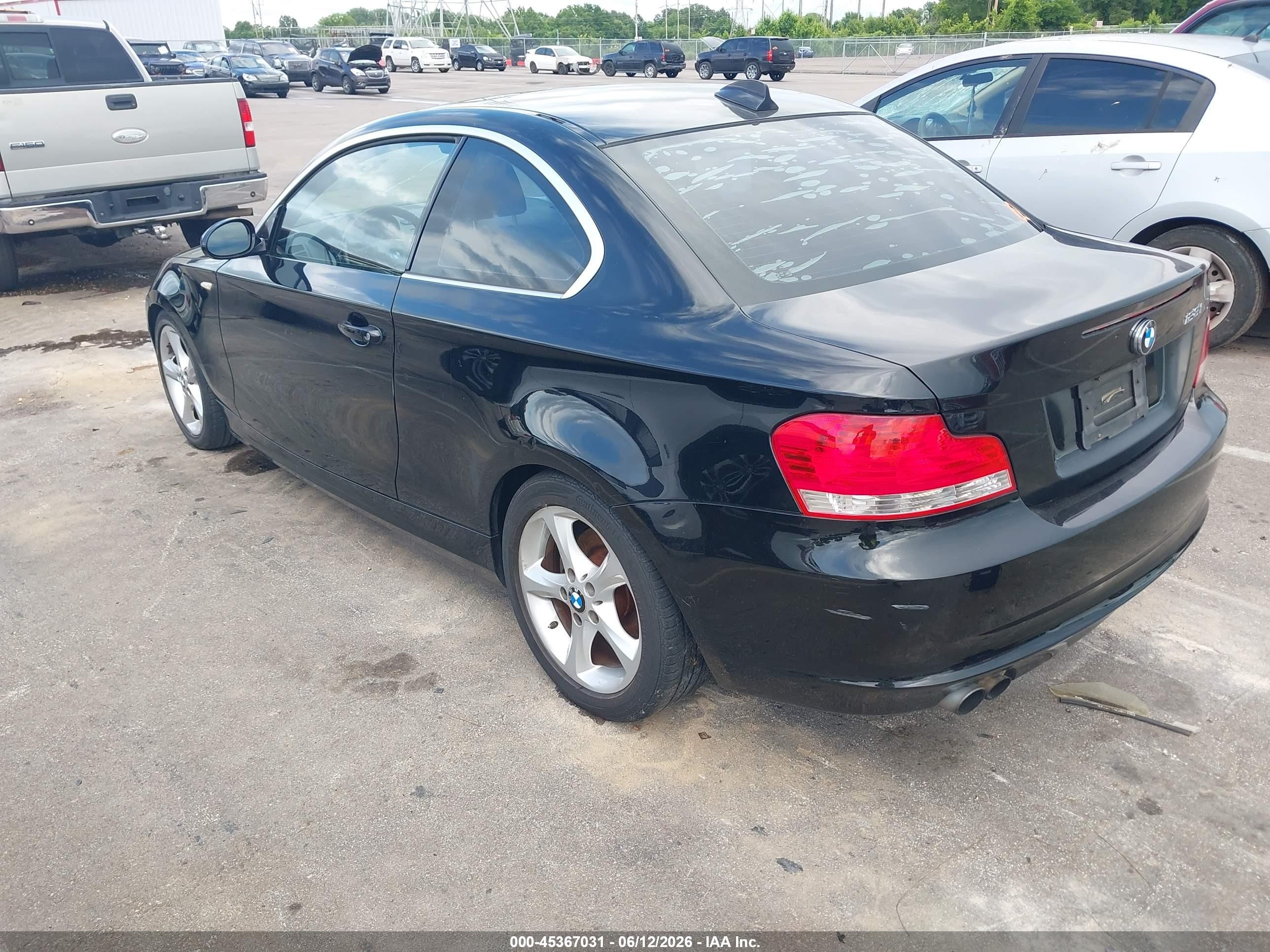 2009 Bmw 128i   Black vin: WBAUP73519VK75757