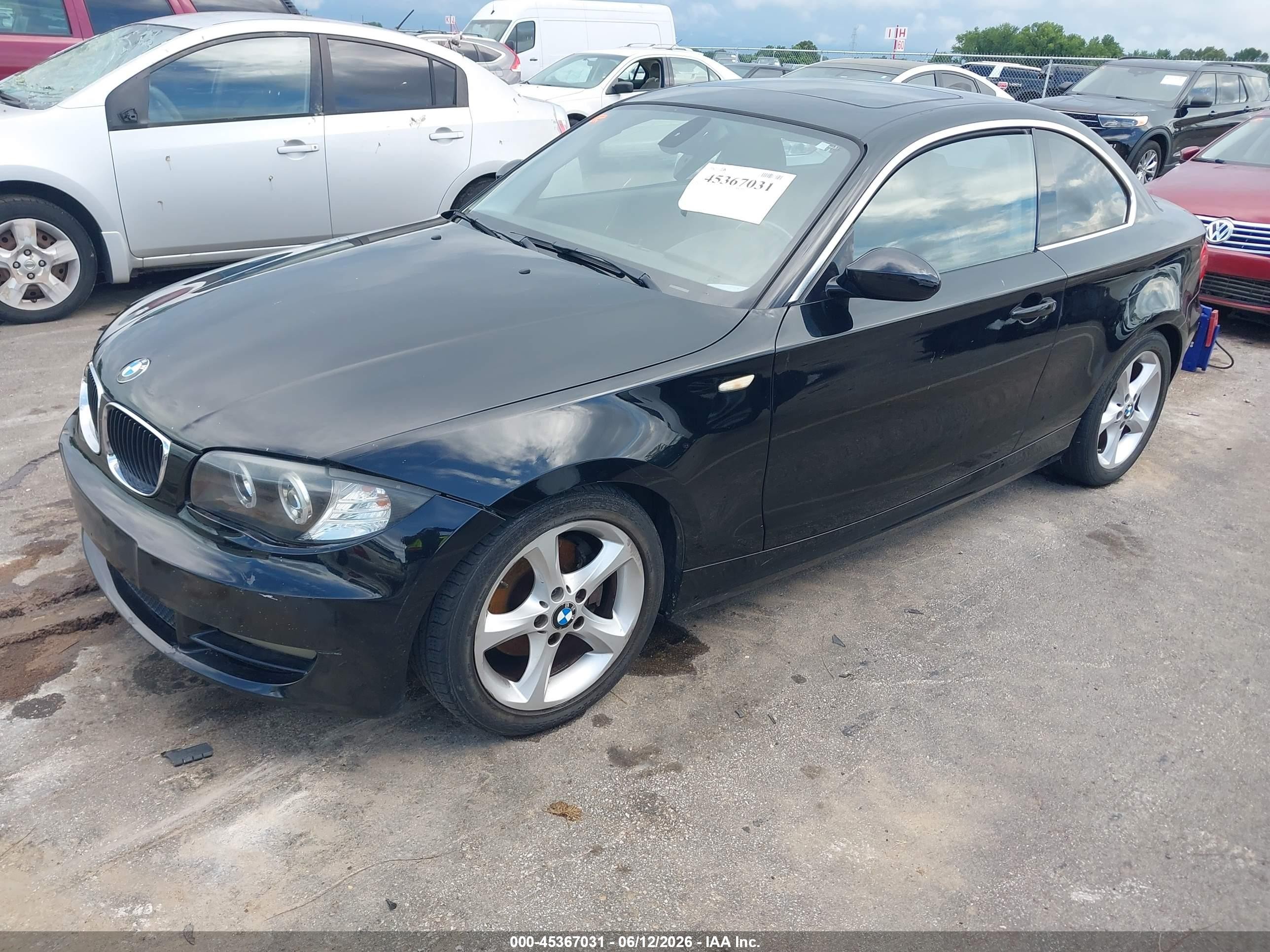 2009 Bmw 128i   Black vin: WBAUP73519VK75757