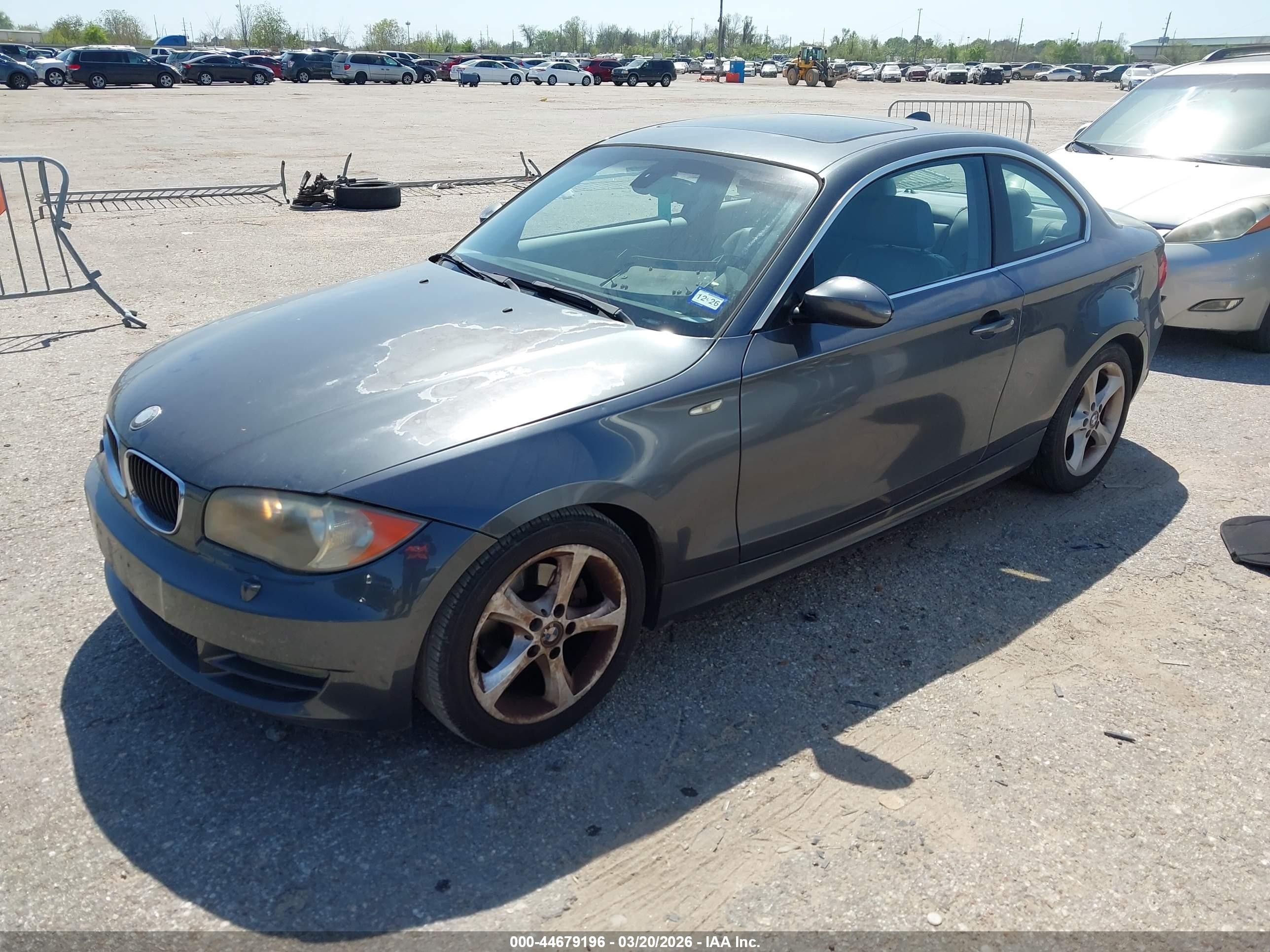 2008 Bmw 128i   Gray vin: WBAUP73598VF08964