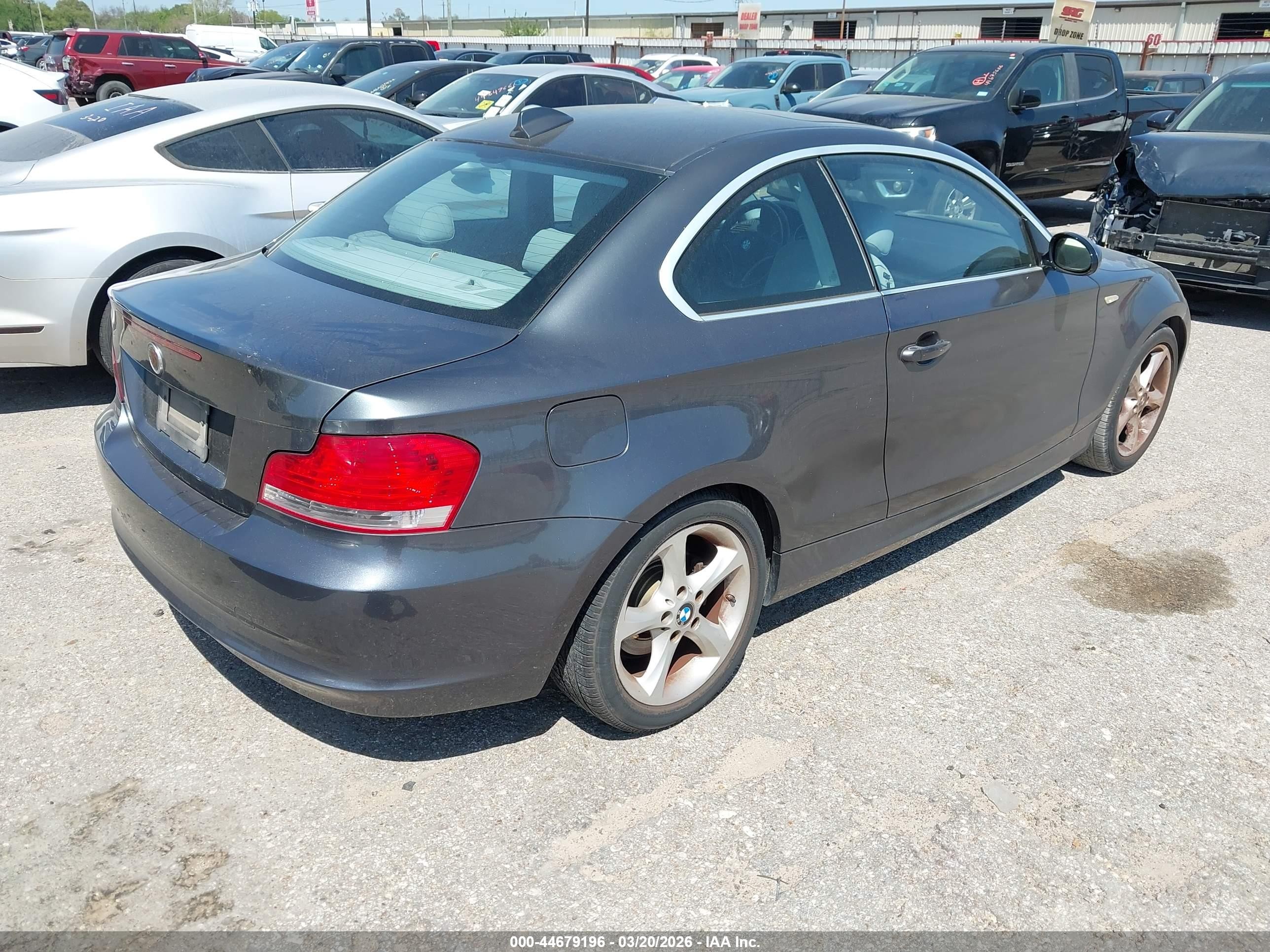 2008 Bmw 128i   Gray vin: WBAUP73598VF08964
