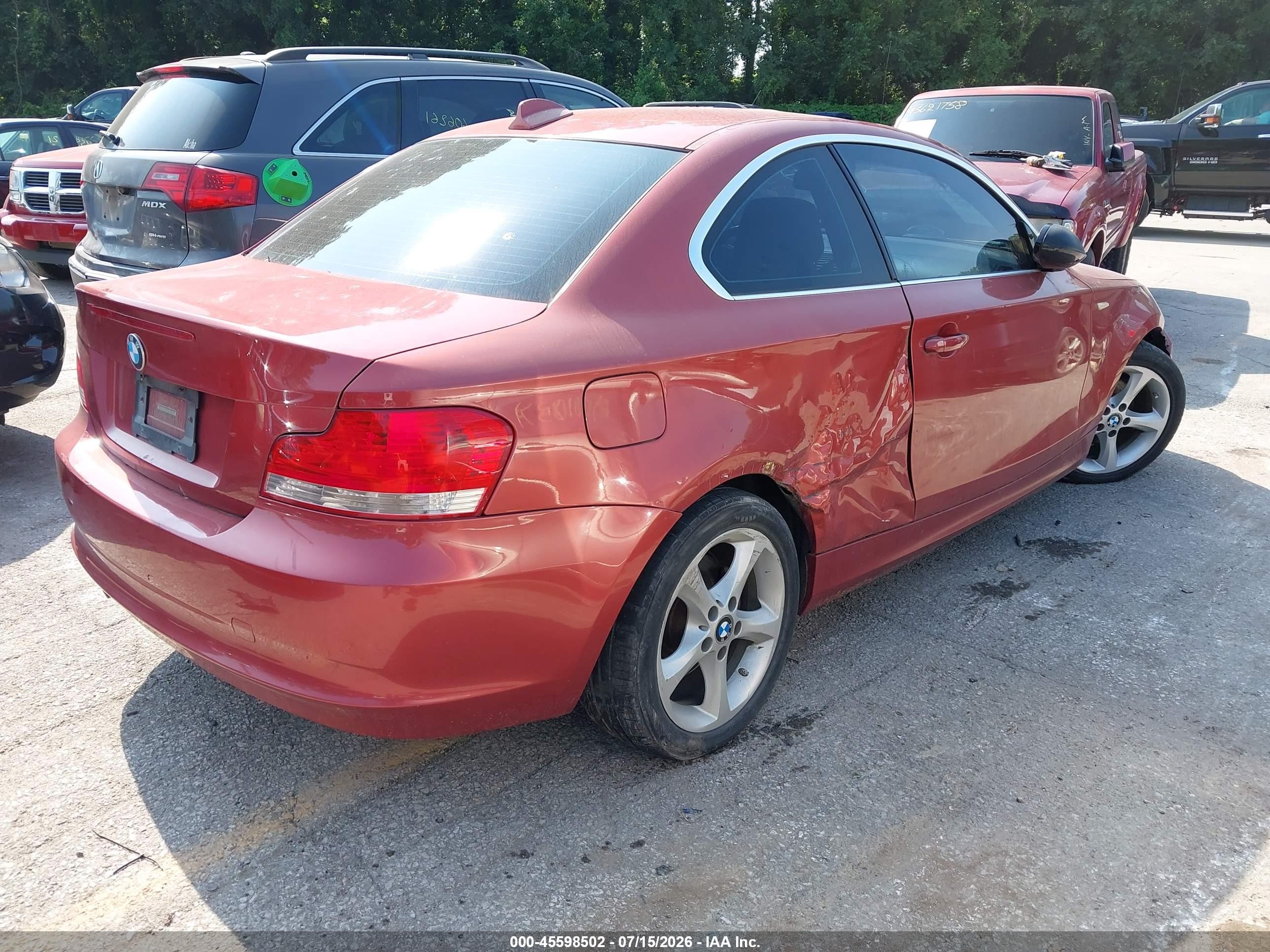 2008 Bmw 128i   Orange vin: WBAUP735X8VF08357