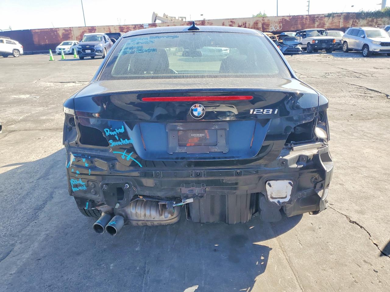 2013 Bmw 128 I Black vin: WBAUP7C51DVP25450