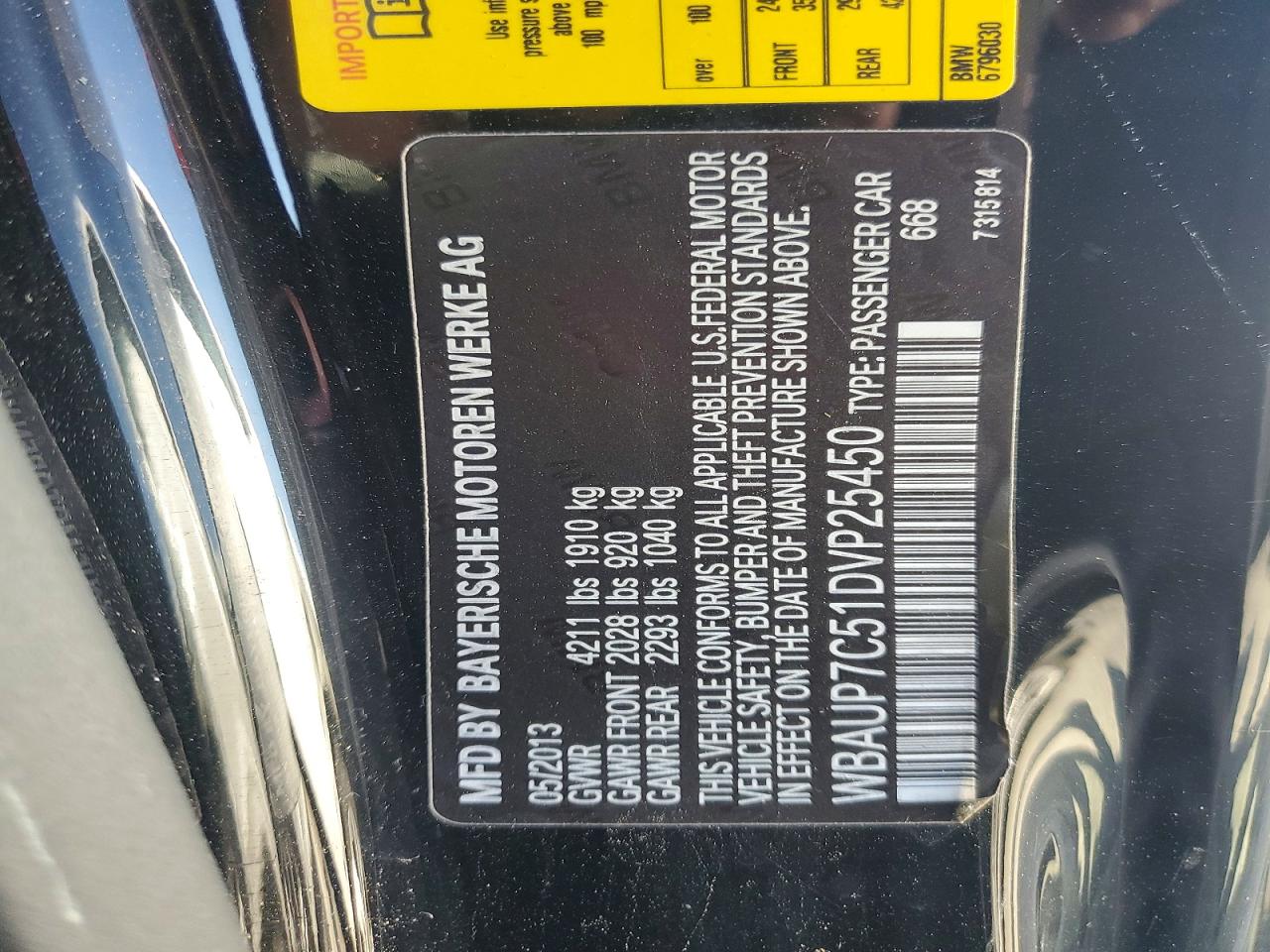 2013 Bmw 128 I Black vin: WBAUP7C51DVP25450