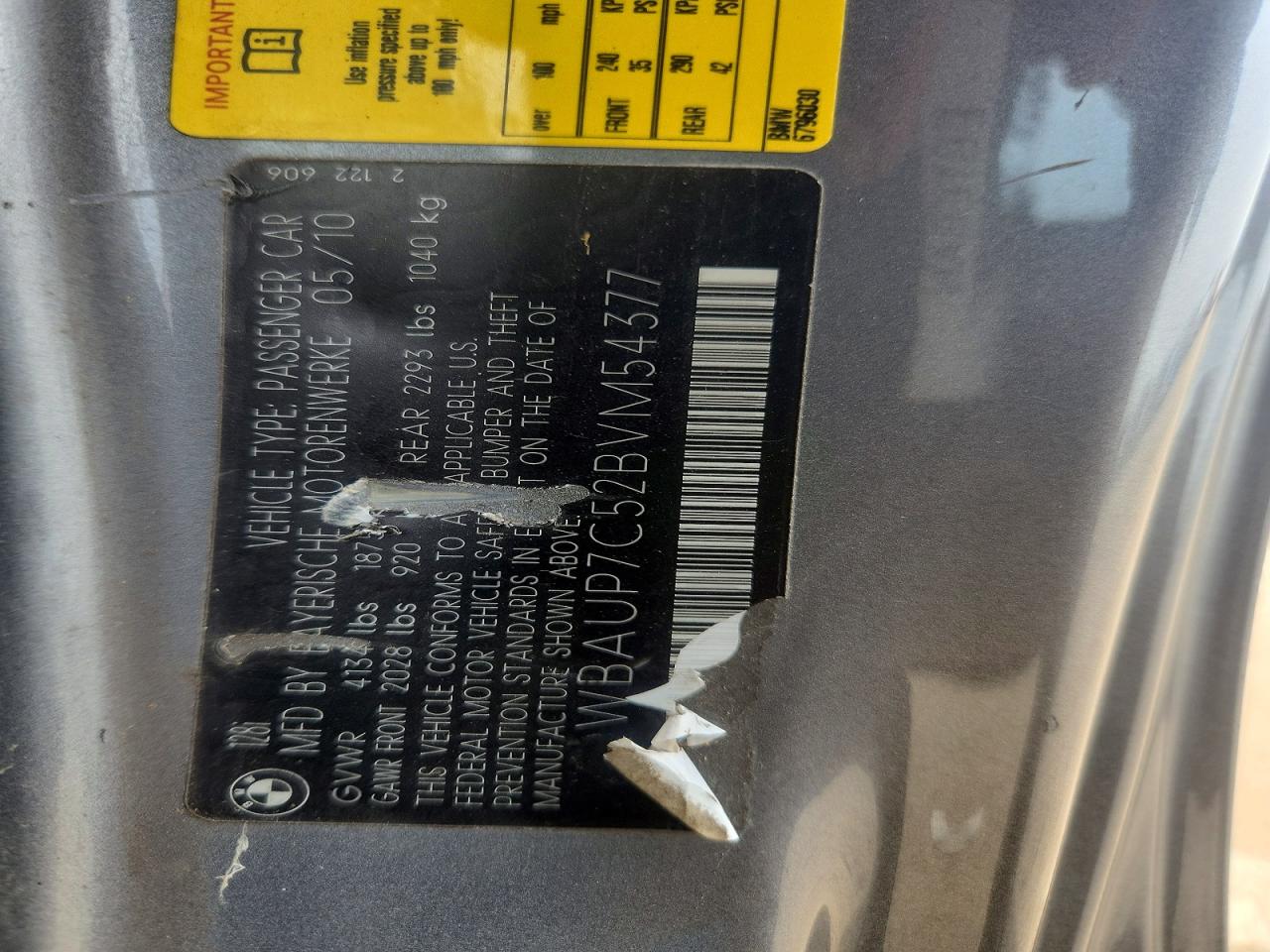 2011 Bmw 128 I Gray vin: WBAUP7C52BVM54377