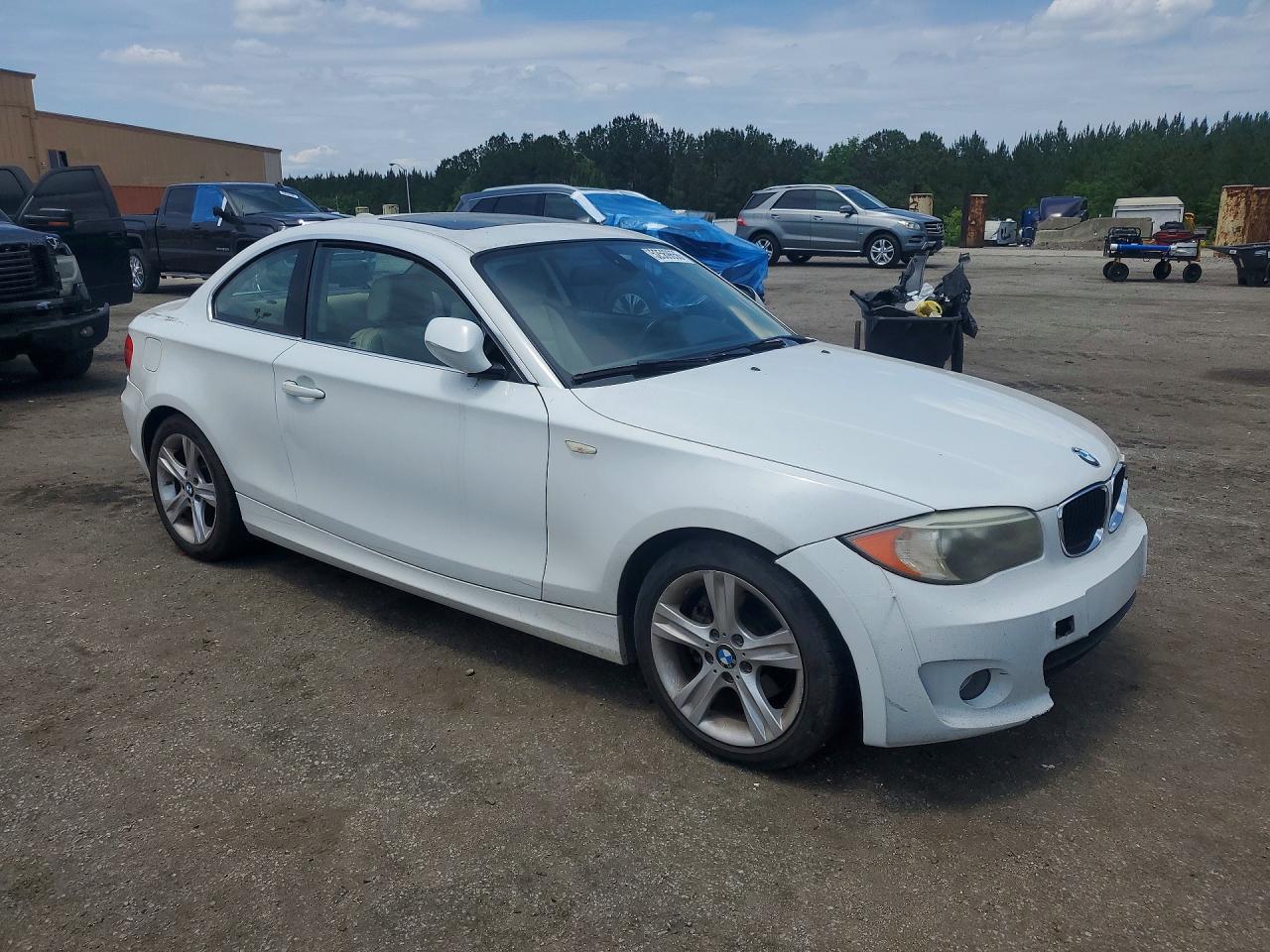 2012 Bmw 128 I White vin: WBAUP7C54CVP23562