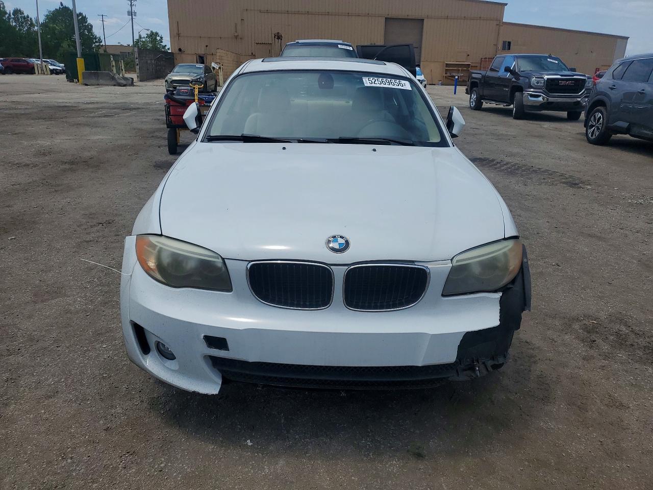 2012 Bmw 128 I White vin: WBAUP7C54CVP23562