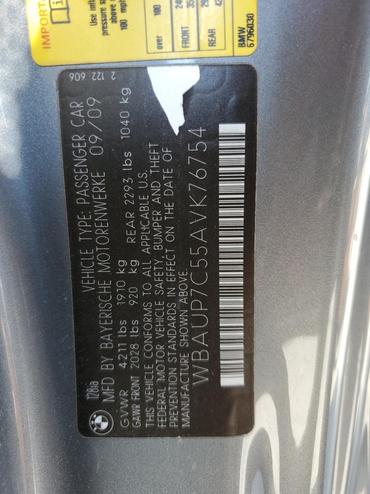 2010 Bmw 128 I Серебряный vin: WBAUP7C55AVK76754