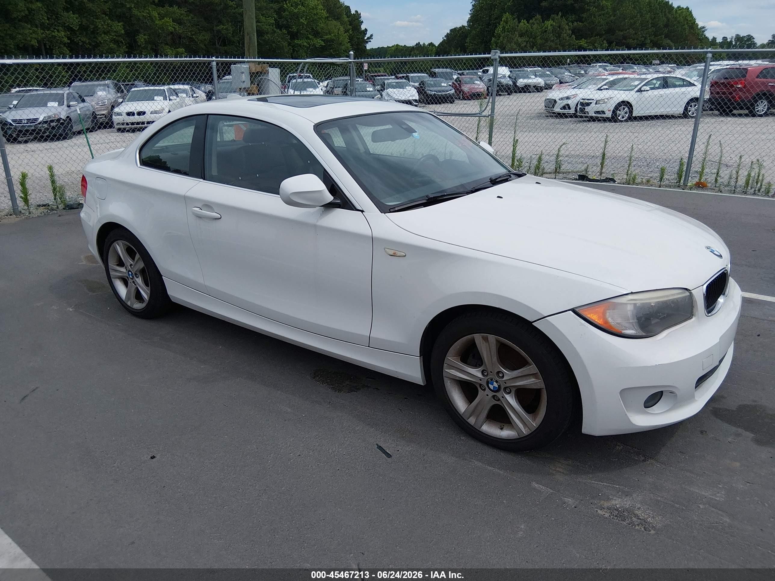 2012 Bmw 128i White vin: WBAUP7C55CVP22968
