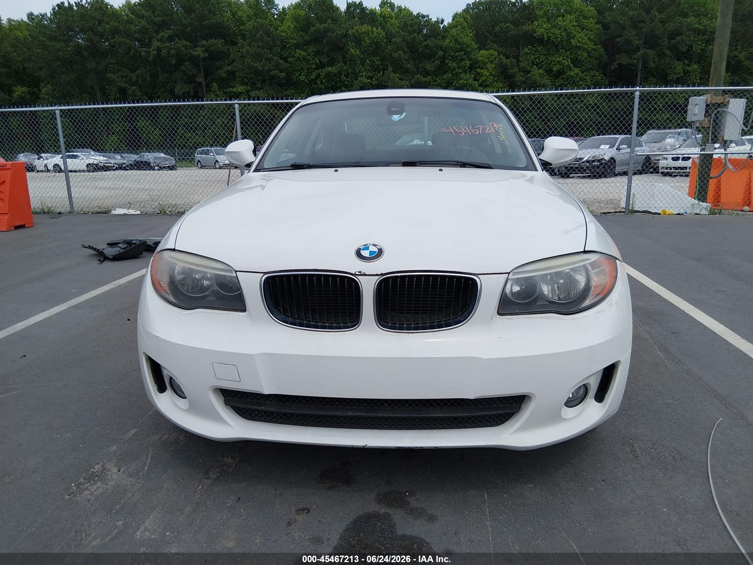2012 Bmw 128i White vin: WBAUP7C55CVP22968