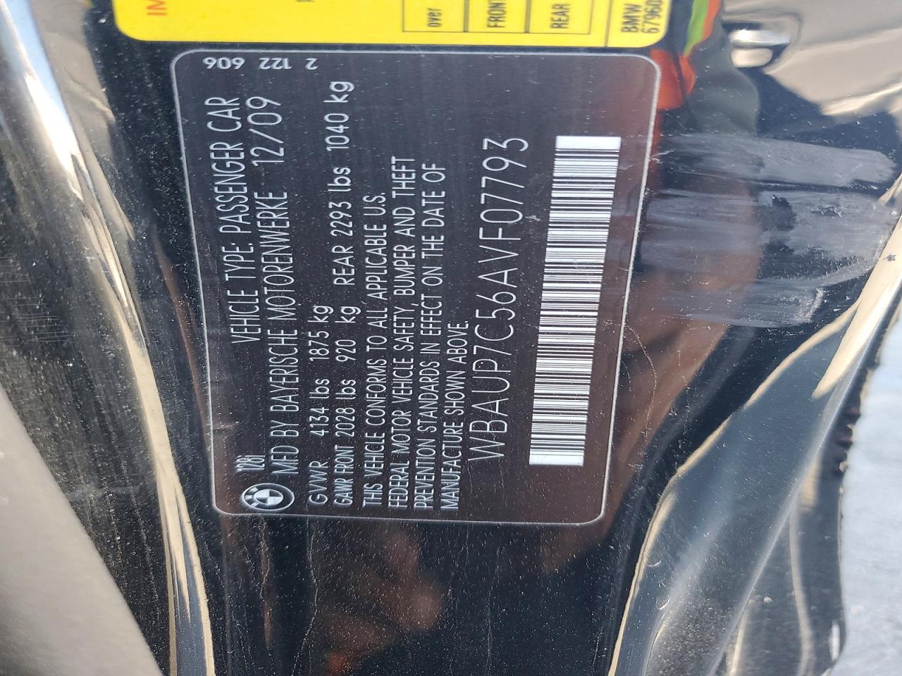 2010 Bmw 128 I Black vin: WBAUP7C56AVF07793