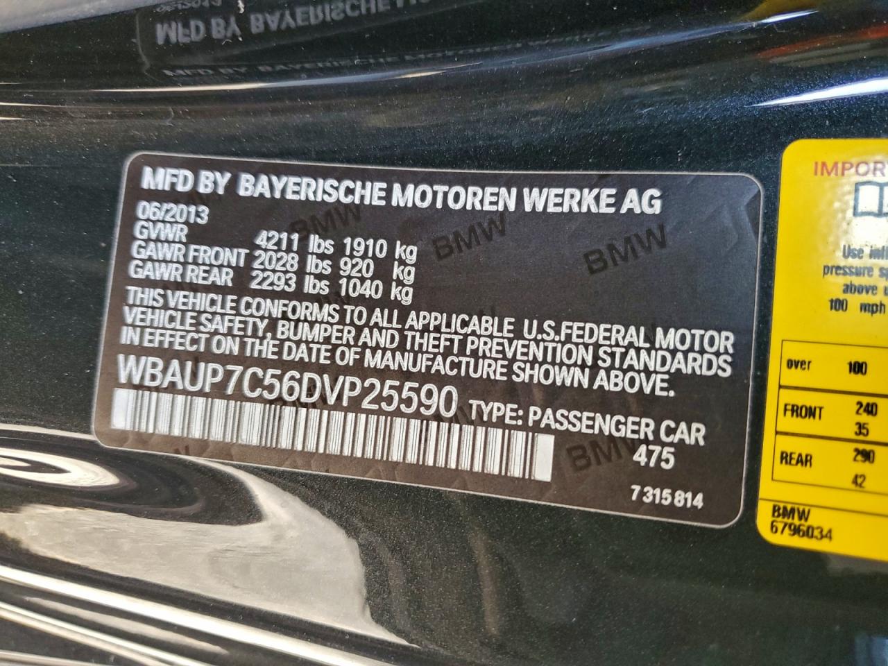 2013 Bmw 128 I Black vin: WBAUP7C56DVP25590