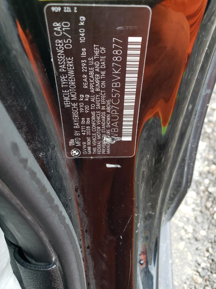 2011 Bmw 128 I Black vin: WBAUP7C57BVK78877