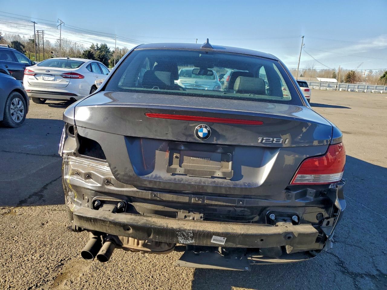 2008 Bmw 128 I Gray vin: WBAUP93508VF45784