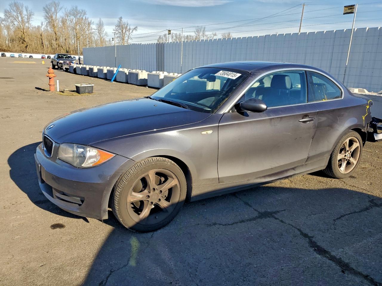 2008 Bmw 128 I Gray vin: WBAUP93508VF45784