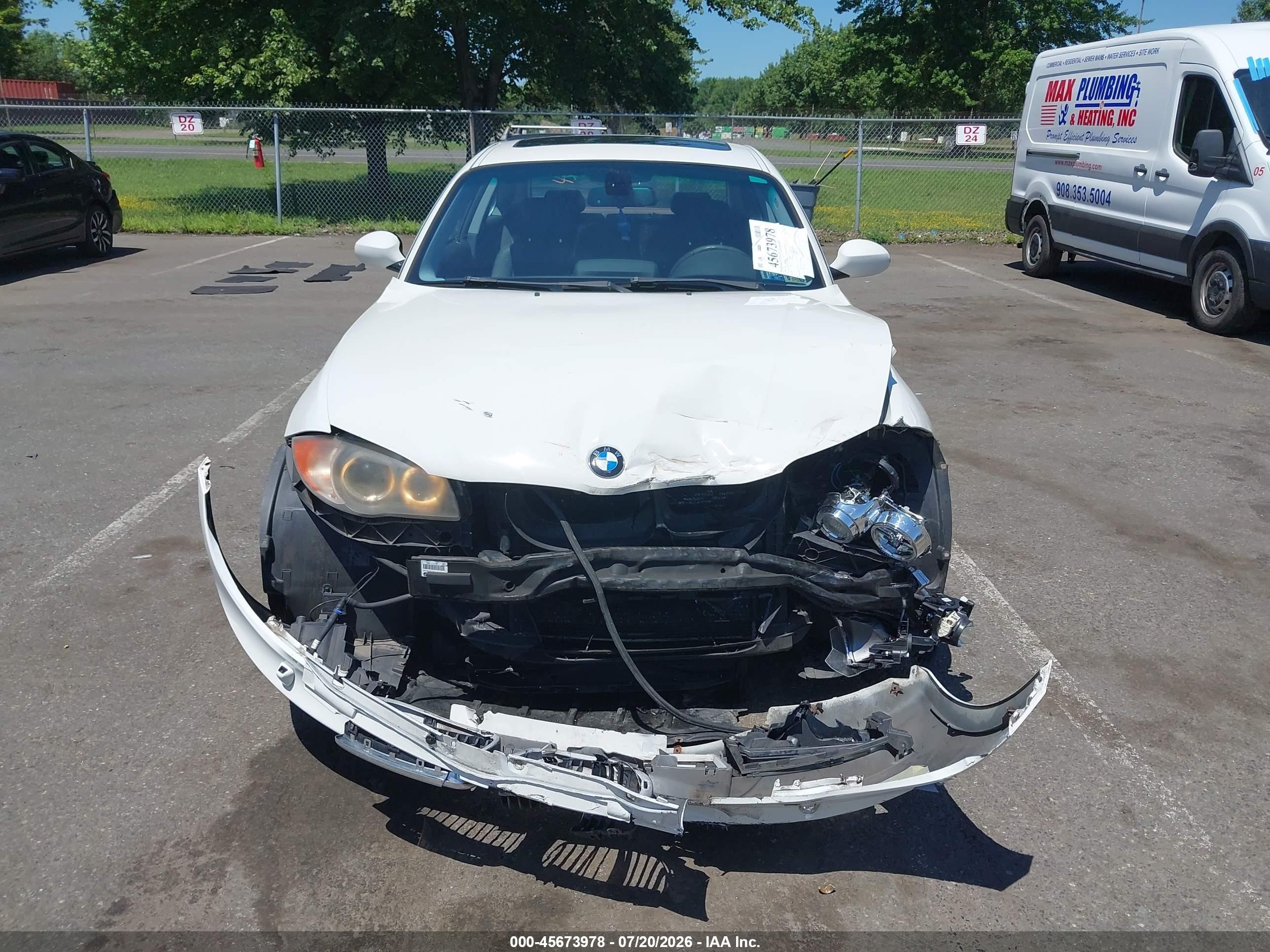 2009 Bmw 128i White vin: WBAUP93529VF48218