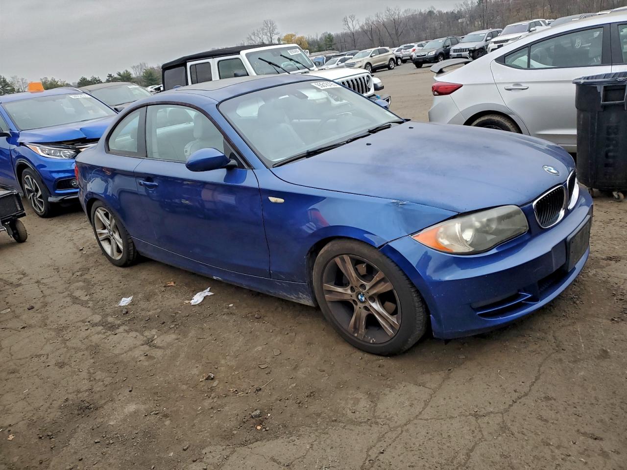 2008 Bmw 128 I Blue vin: WBAUP93578VF45703