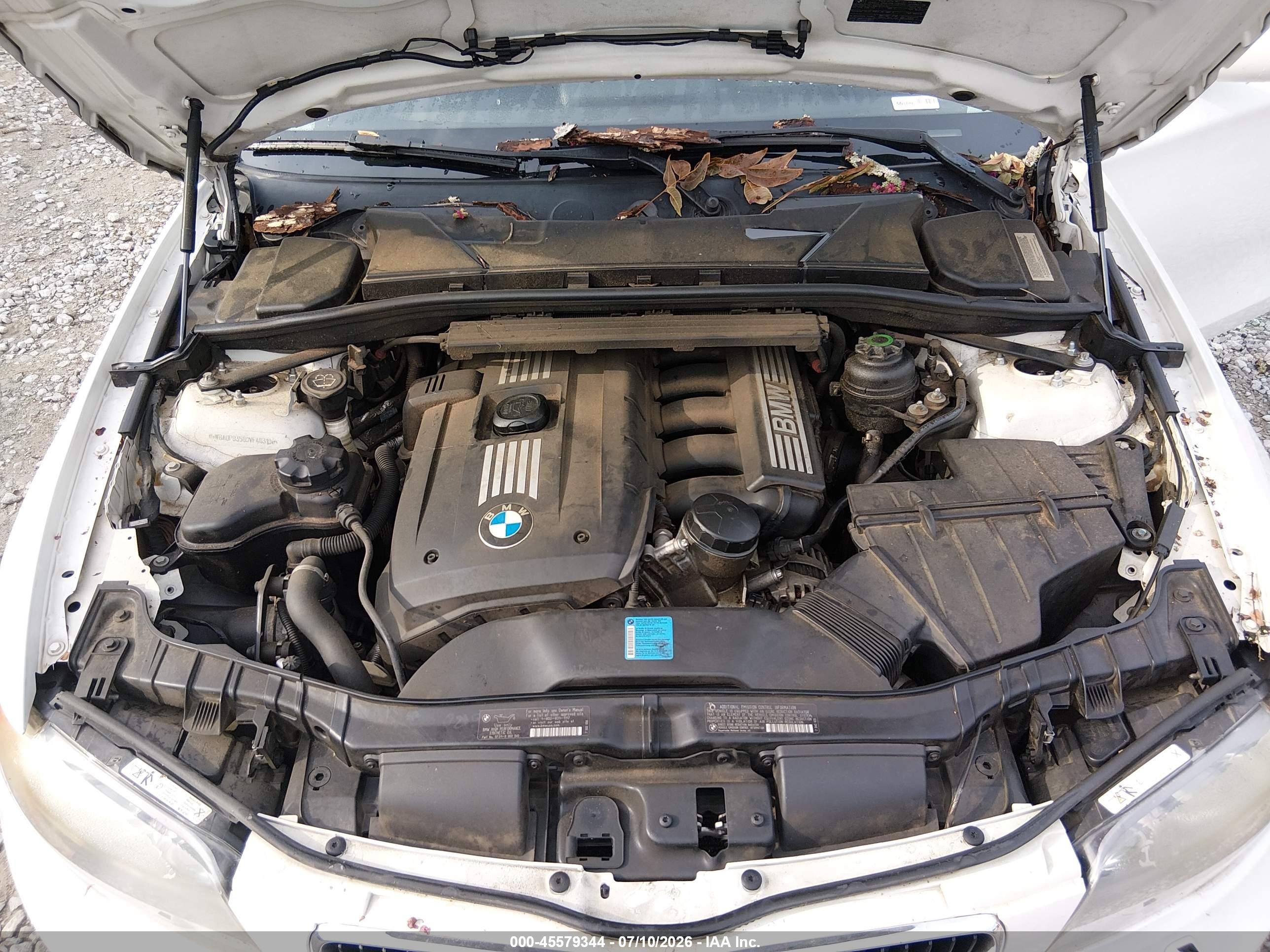 2009 Bmw 128i   Белый vin: WBAUP93589VF48319