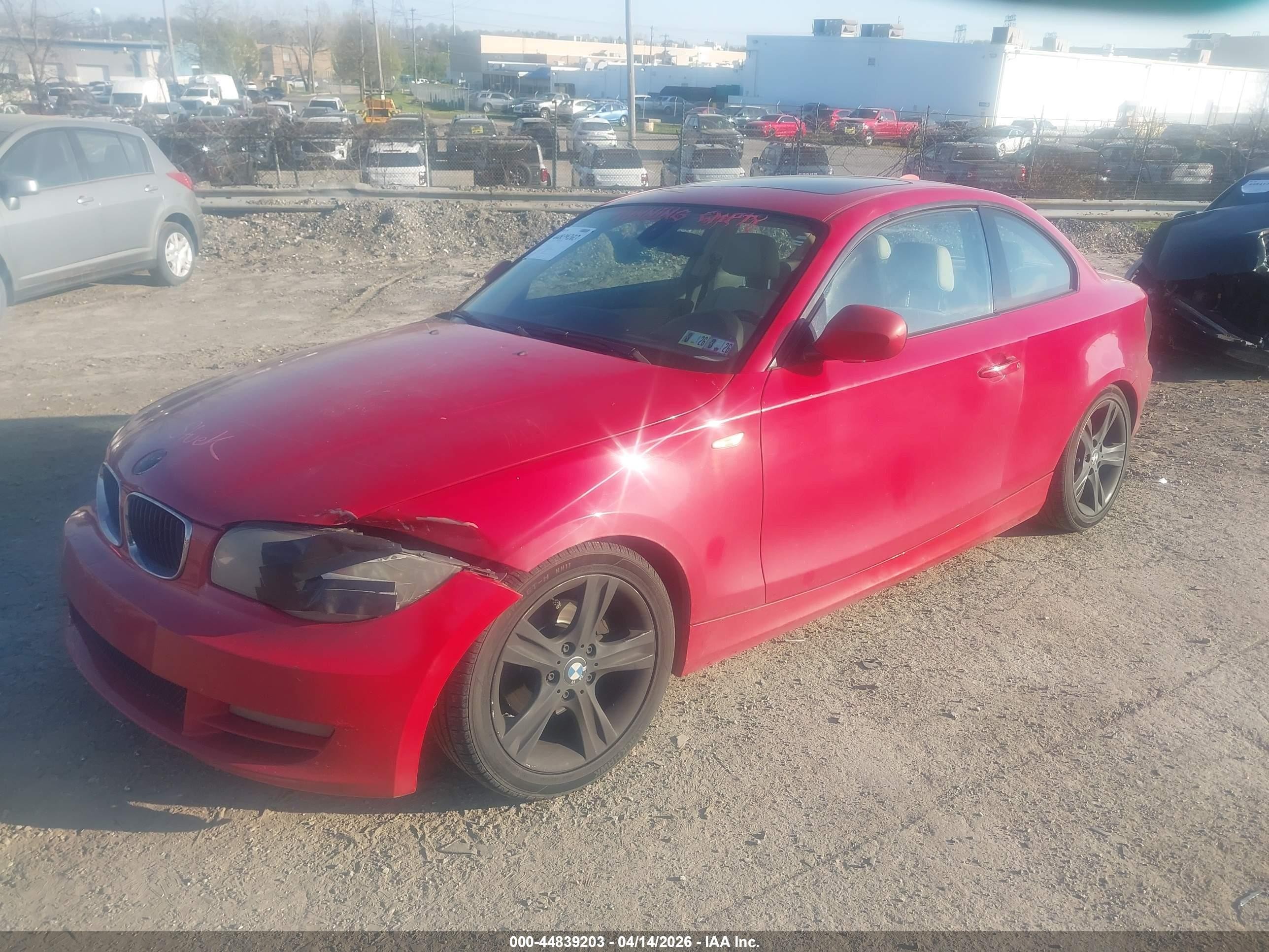 2010 Bmw 128i   Red vin: WBAUP9C51AVF49557