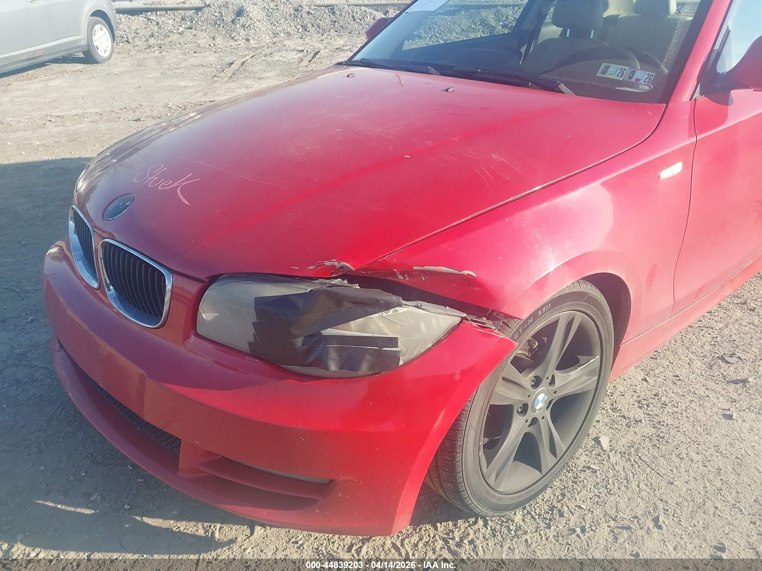 2010 Bmw 128i   Red vin: WBAUP9C51AVF49557