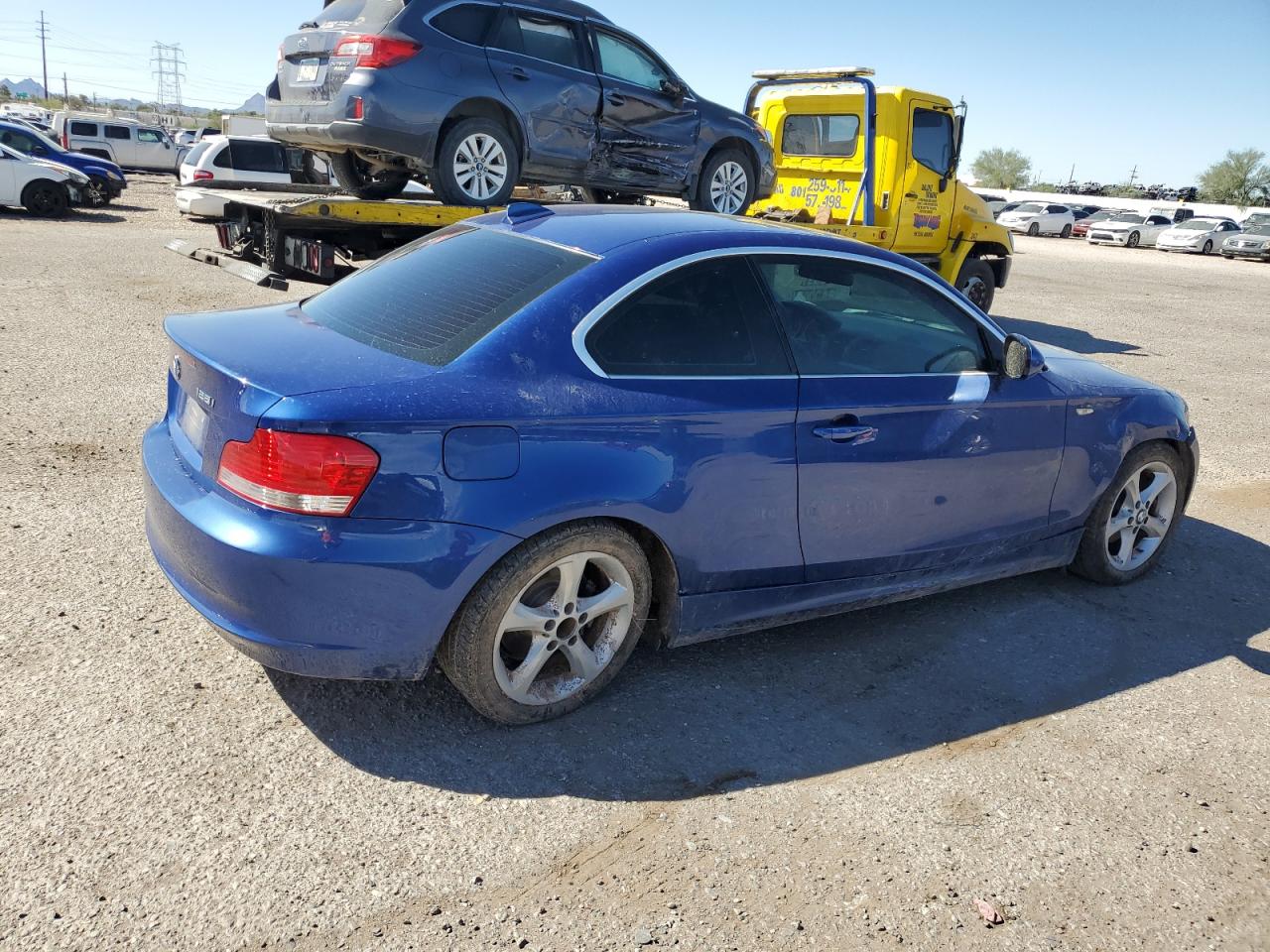 2011 Bmw 128 I Blue vin: WBAUP9C51BVL90649